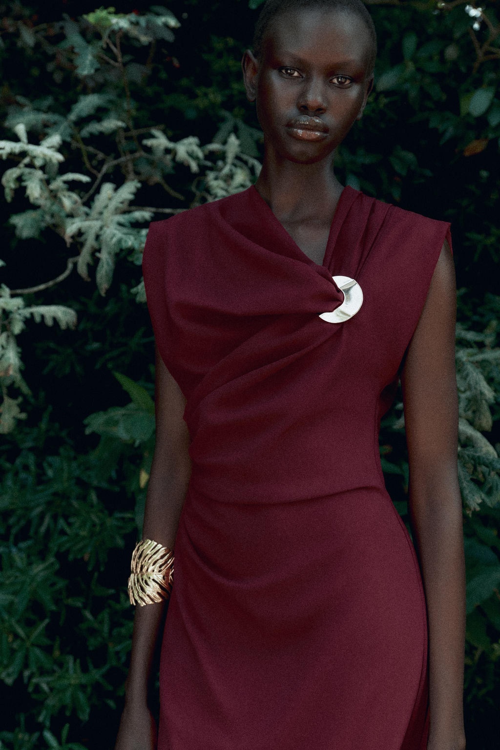 GOLD APPLIQUE MIDI DRESS - Zara фото 12
