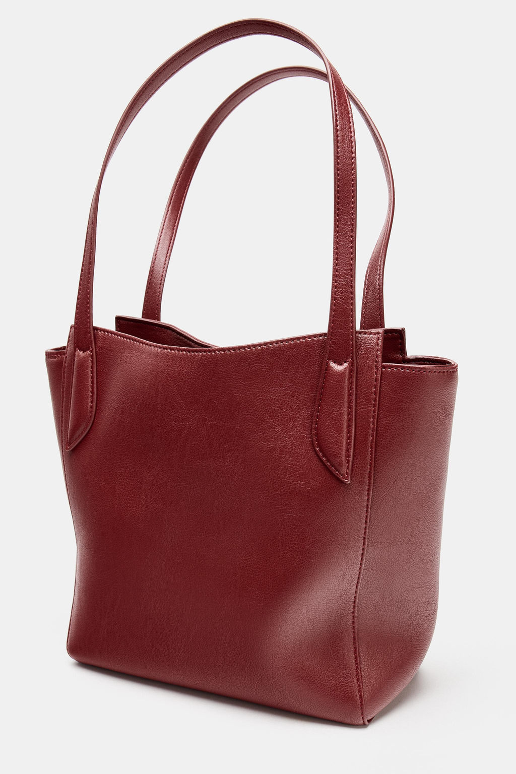 MINI TOTE BAG WITH TOPSTITCHING DETAIL ON HANDLES - Zara фото 3