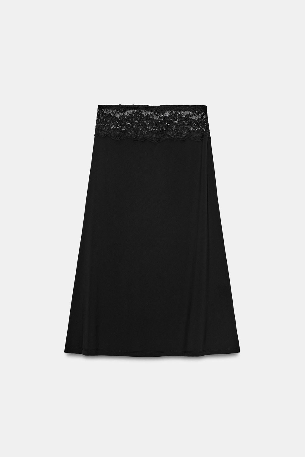 FALDA COMBINADA ENCAJE / Negro - Zara фото 6