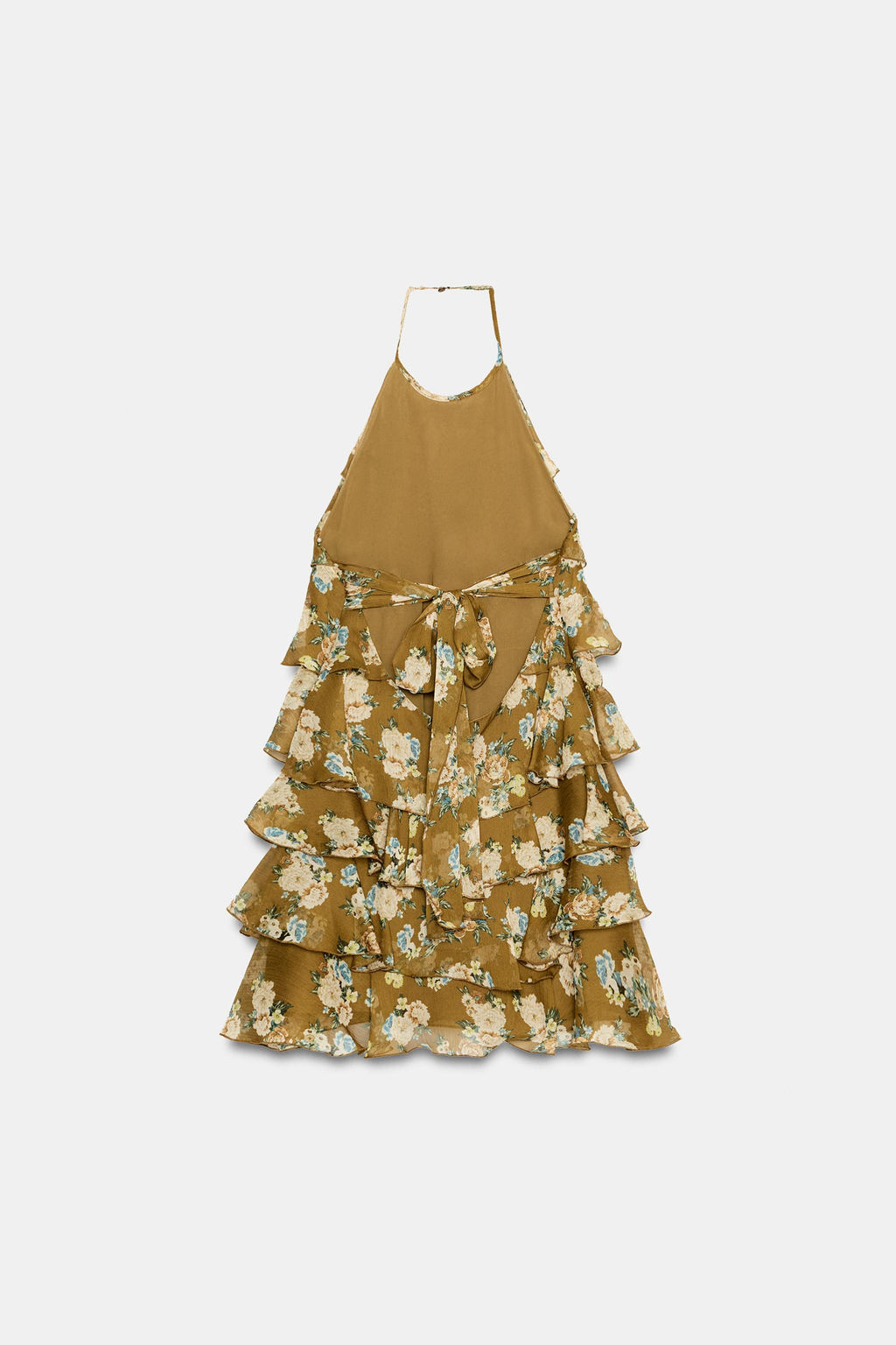 VESTIDO VOLANTES FLORES / crudo/kaki - Zara фото 5