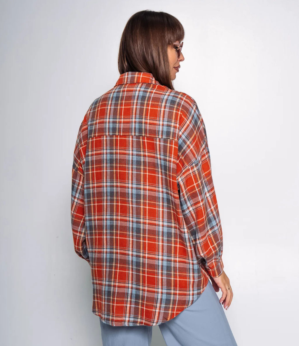 Рубашка #КТ99305, терракотовый - Dommod фото 3