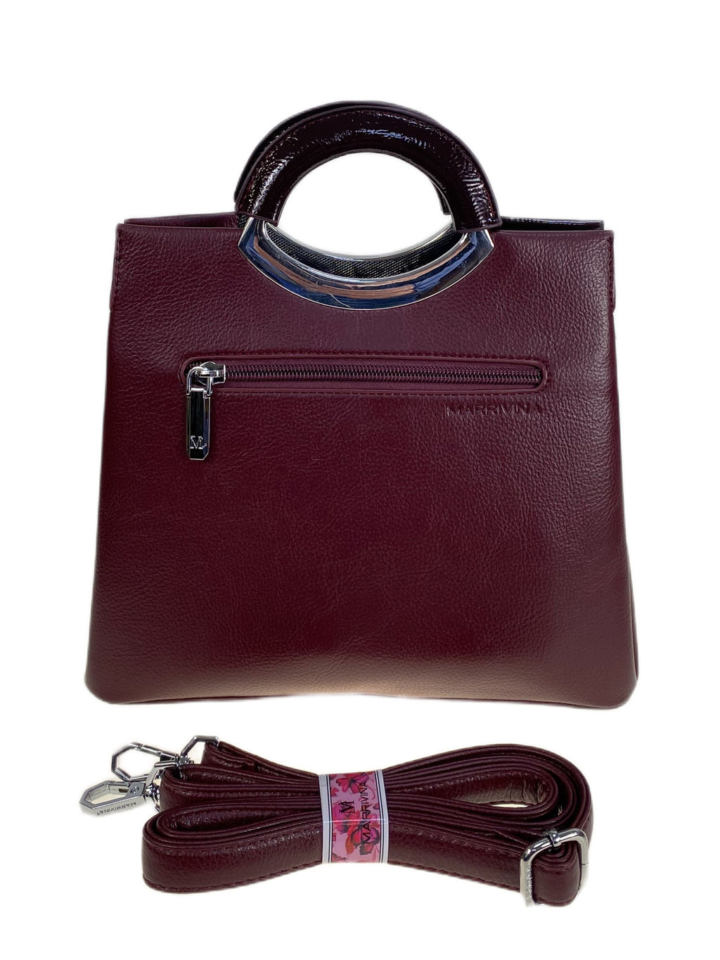 Женская сумка из искусственной кожи, цвет бордовый - Greta фото 2