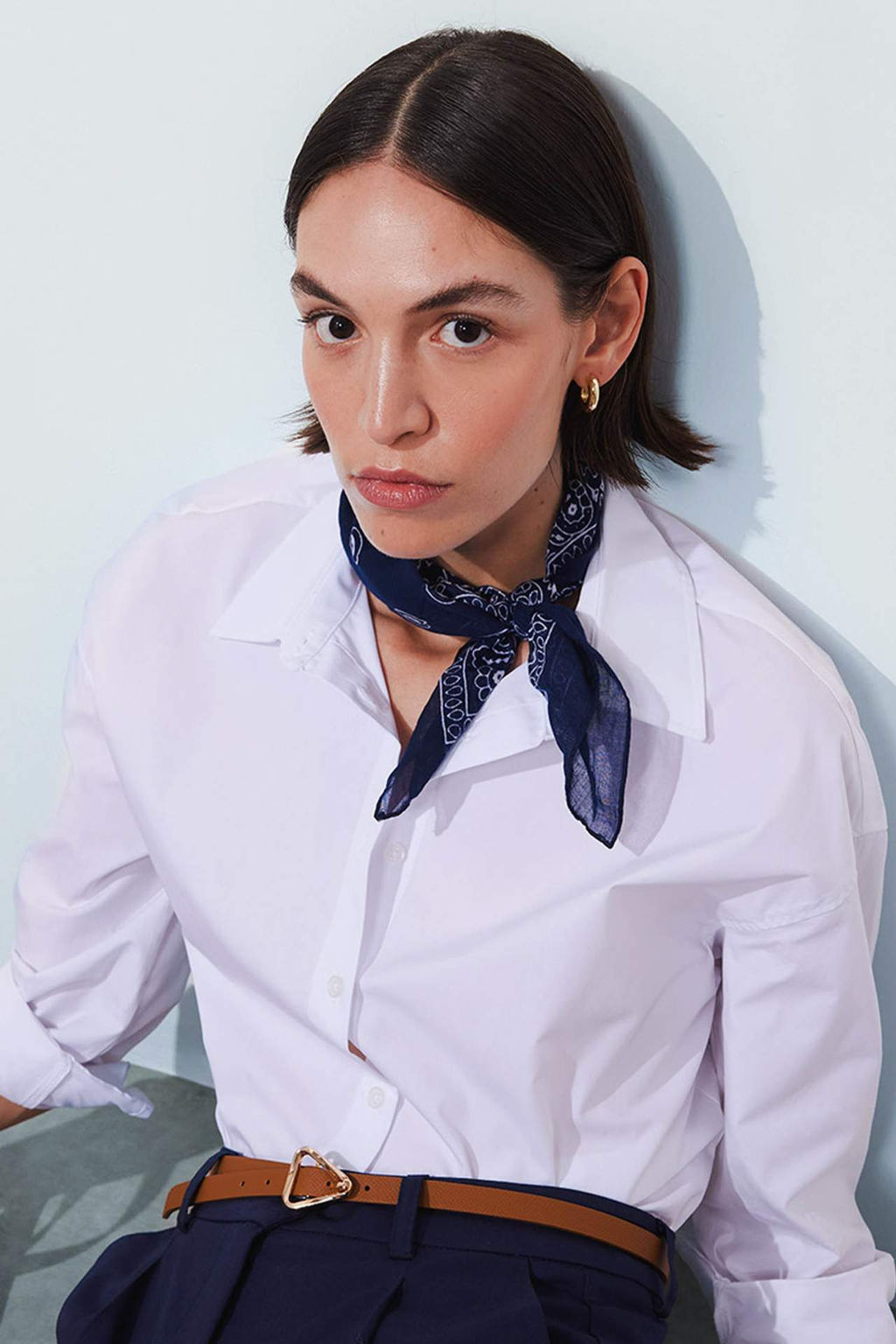 Oversize Genis Kal?p Poplin Uzun Kollu Gomlek - Defacto фото 6