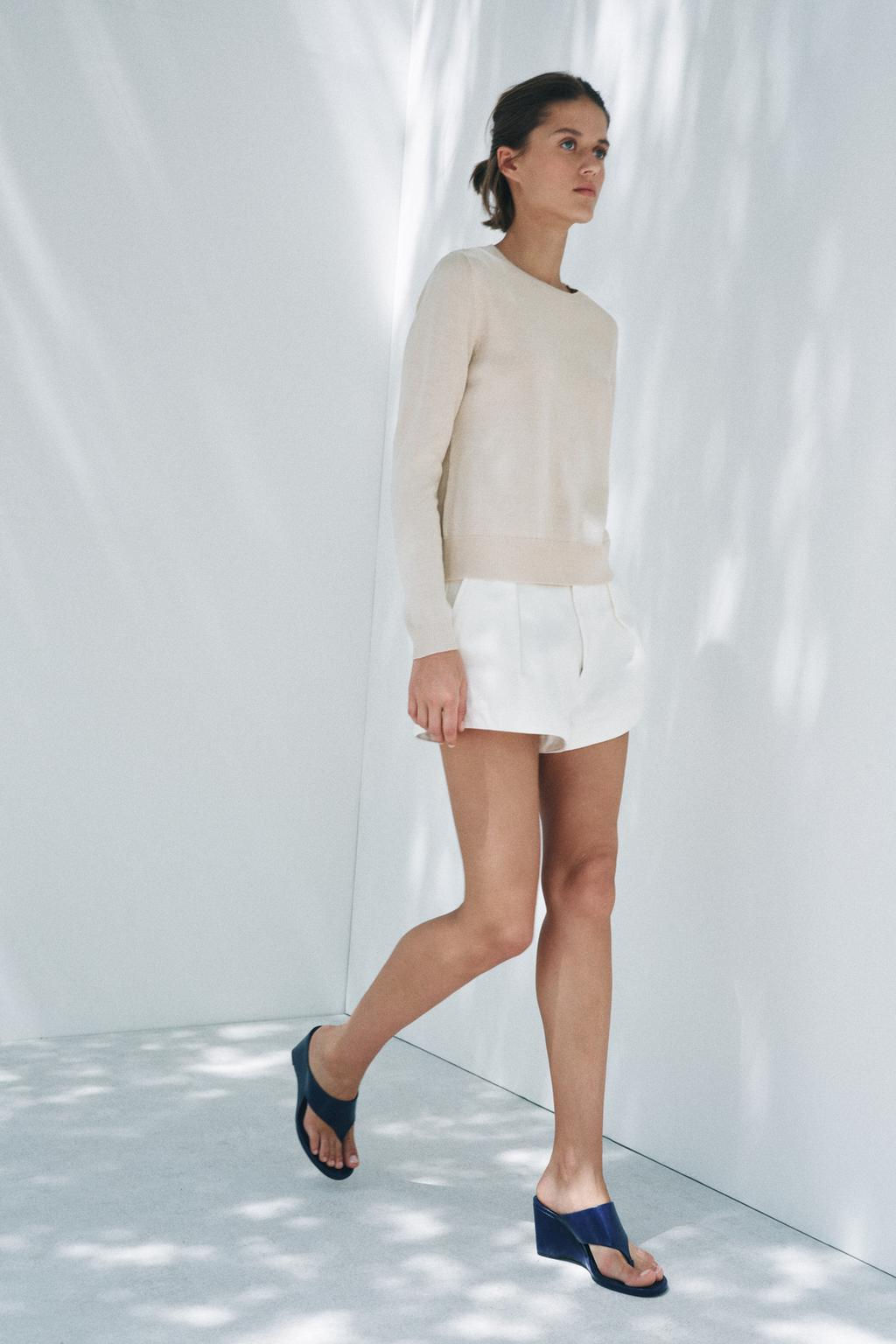 PLAIN WOOL BLEND KNIT SWEATER - Zara фото 4