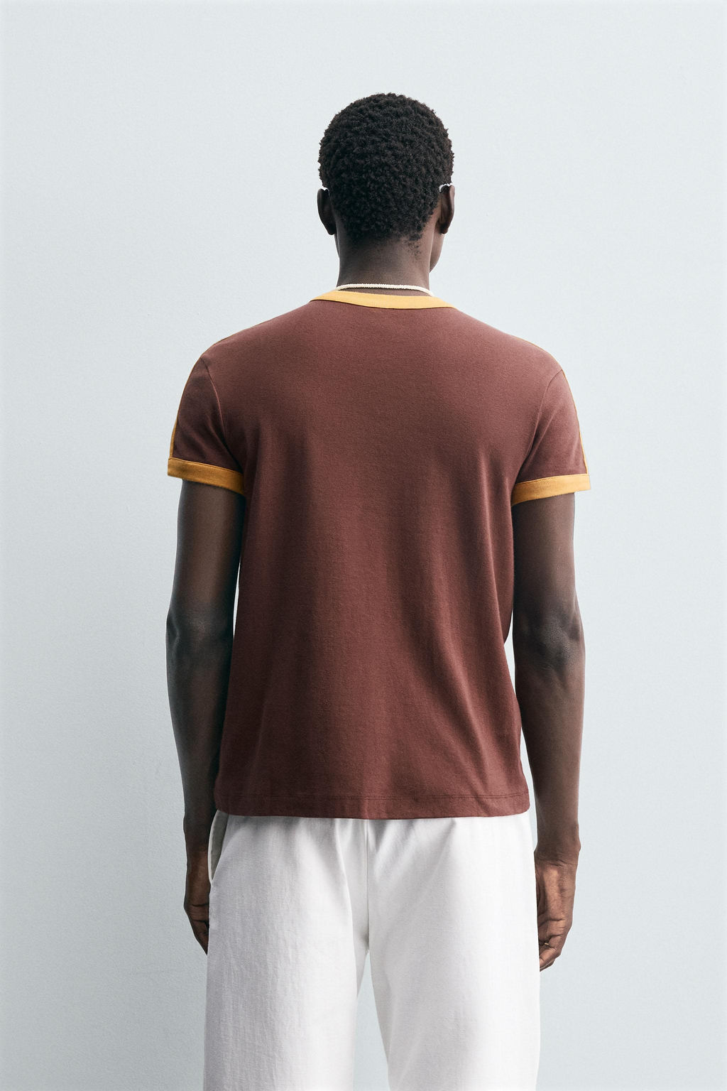 CONTRAST STRIPE T-SHIRT - Zara фото 5