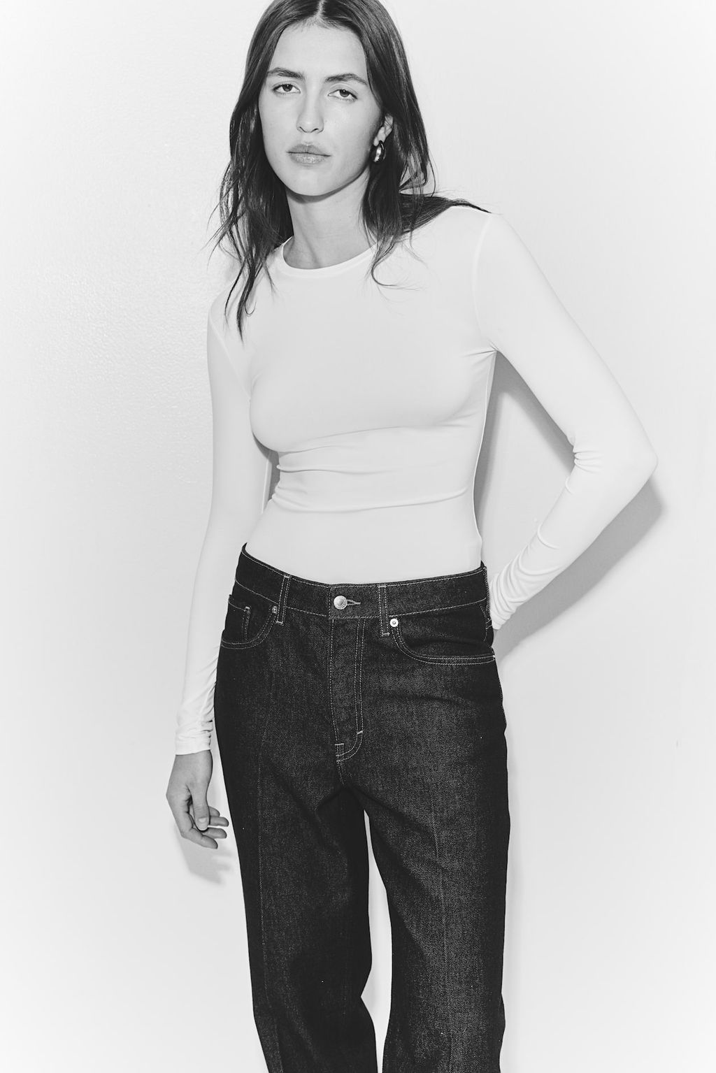 Camiseta de microfibra de manga larga - H&m фото 6