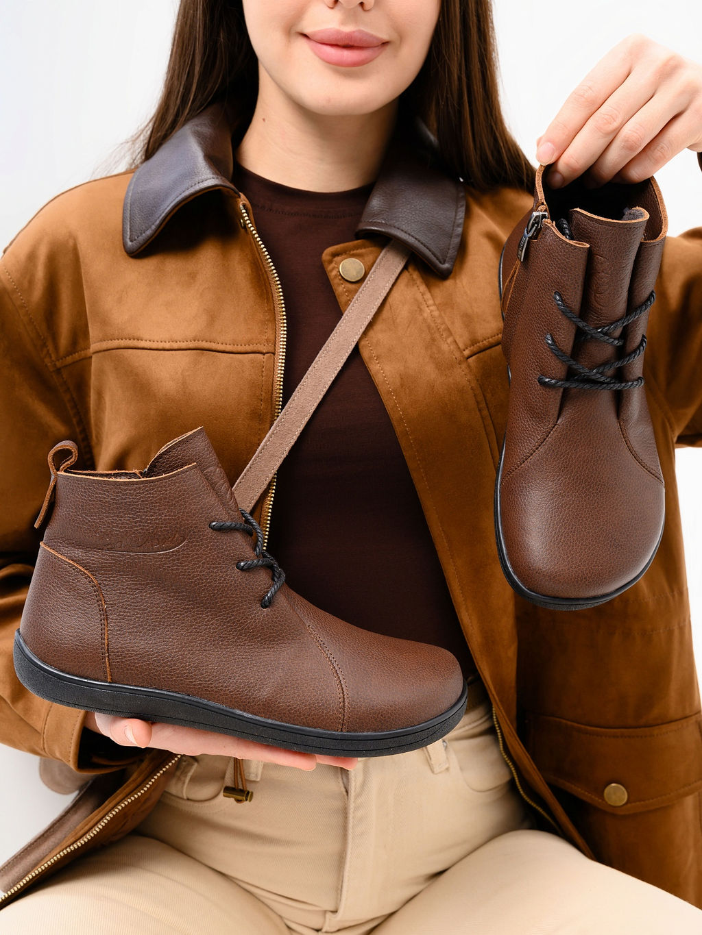 Ботинки женские демисезонные 352.NATAbl.Светло-коричневая оттима/Шерсть