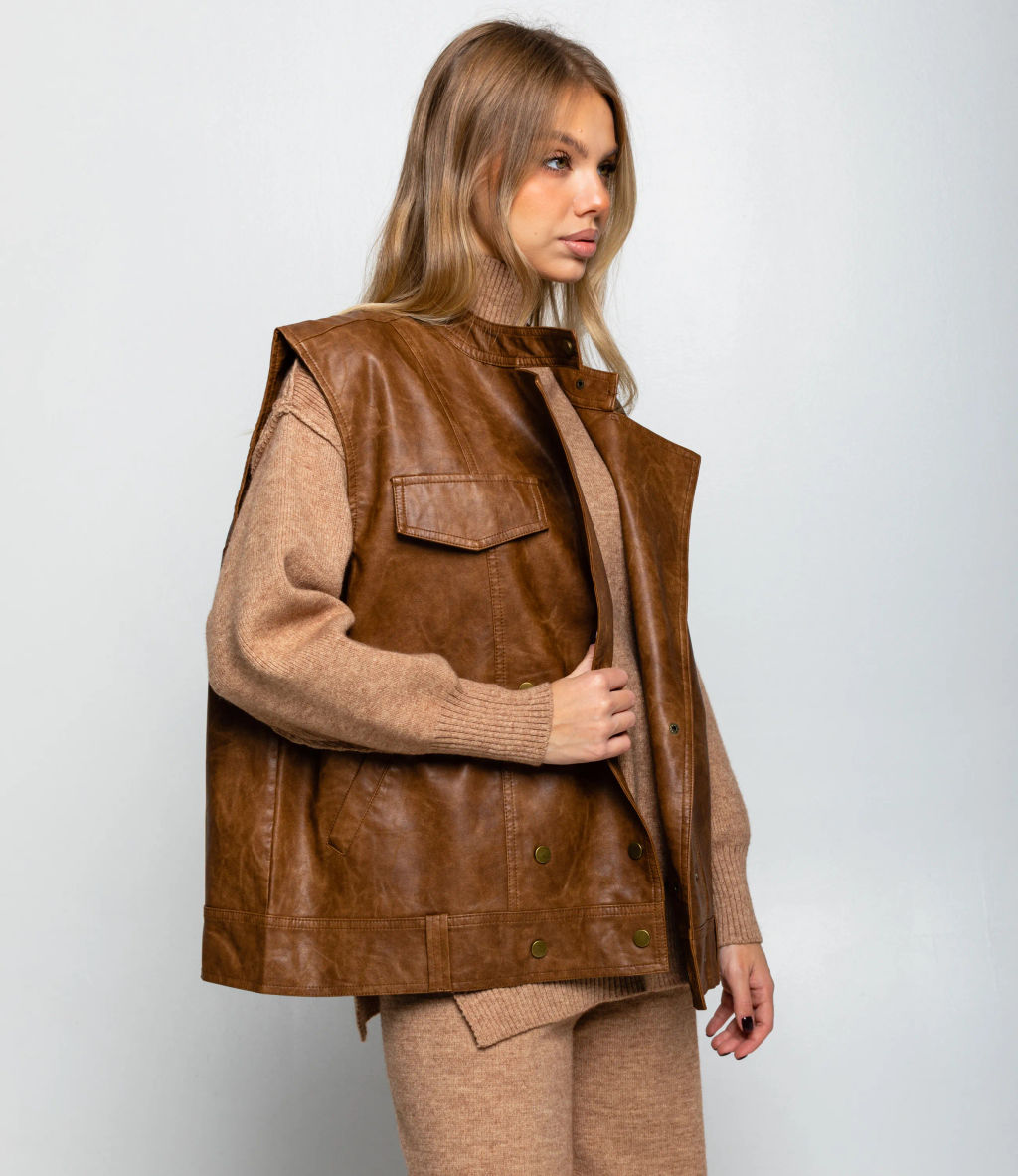 Жилет #КТ6366, коричневый - Dommod фото 2