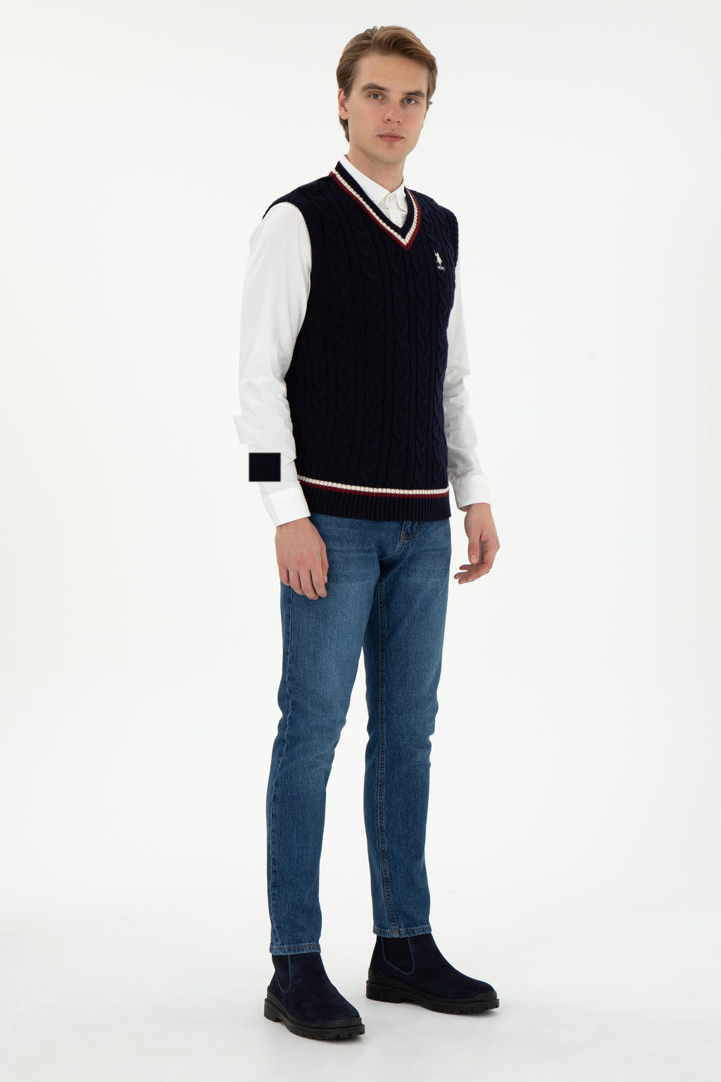 Мужской темно-синий свитер Неожиданная скидка в корзине - U.s. polo assn фото 4