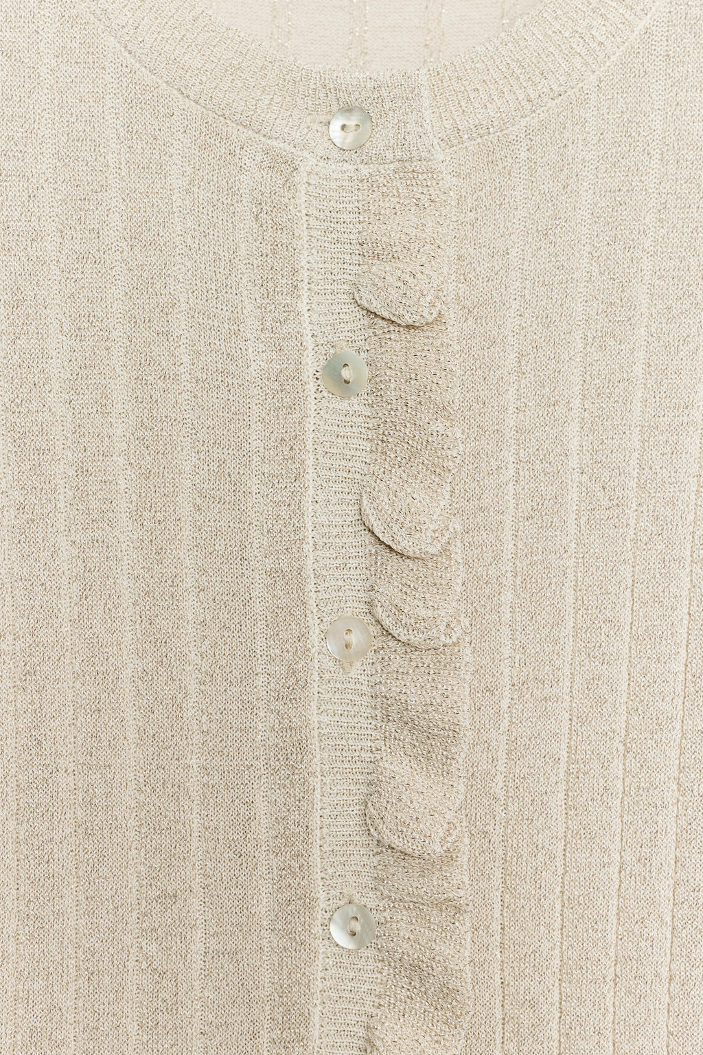 CHAQUETA PUNTO VOLANTES HILO METALIZADO / Dorado - Zara фото 9