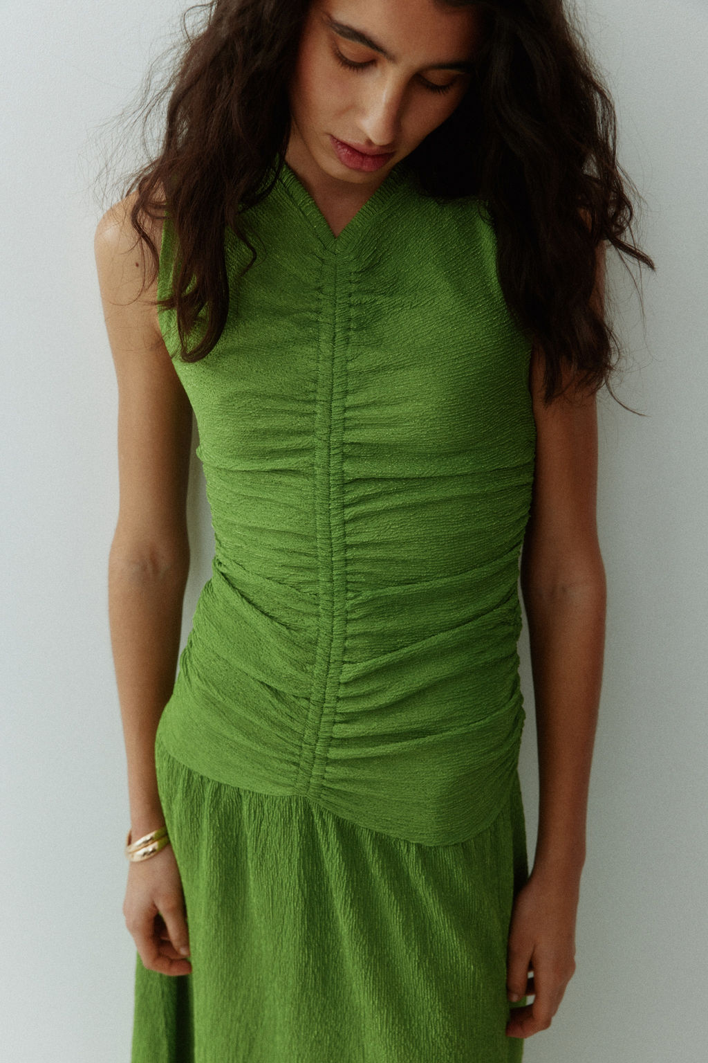 Vestido drapeado de punto - H&m фото 4