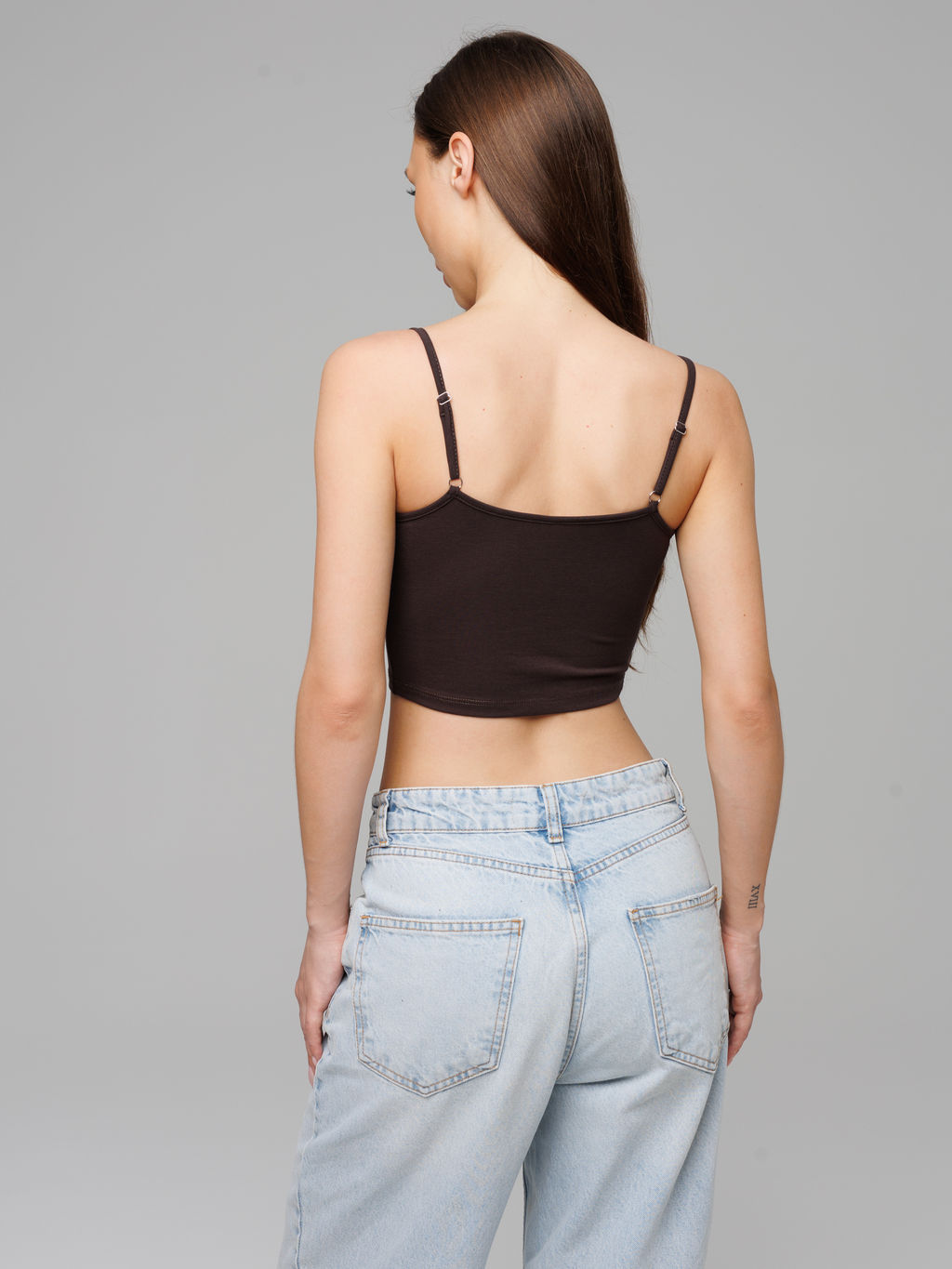 Женский топ на бретелях Lingeamo темно-коричневый ЛТ-05 (69)  фото 6