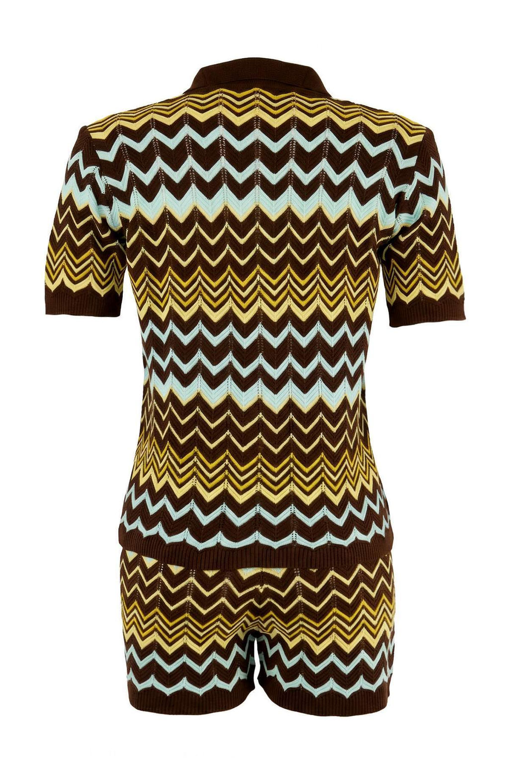 Kahverengi Renk Bloklu Sort-Bluz Triko Alt - Ust Tak?m TWOSS26AU00050 - Trendyolmilla фото 2