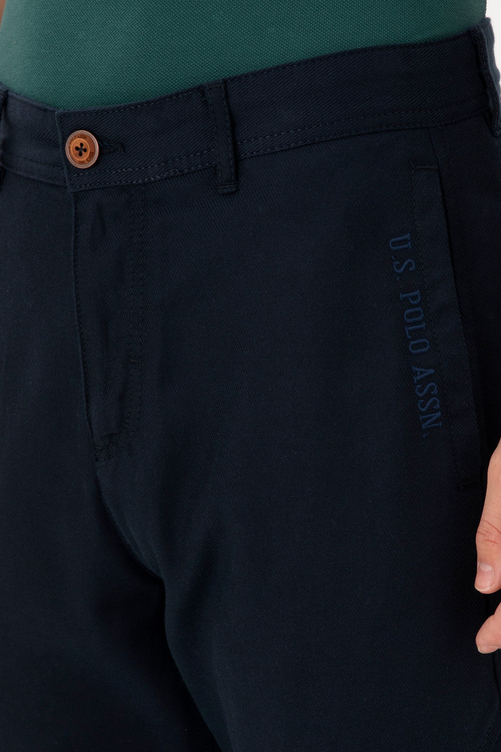 Мужские темно-синие брюки из плотной ткани - U.s. polo assn фото 11
