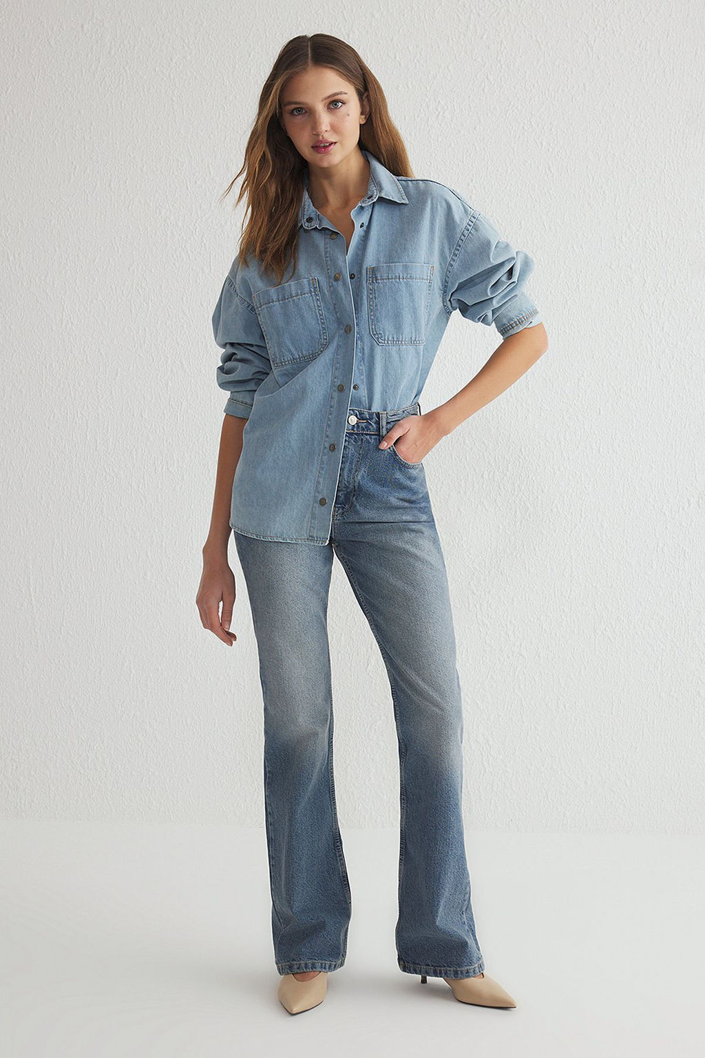 Mavi Premium Yuksek Bel Flare Jeans TWOSS25JE00087