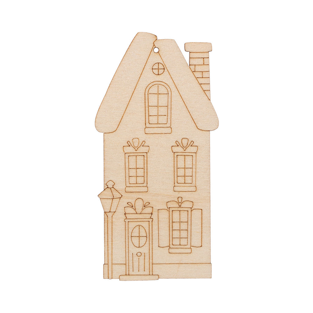 Заготовка для декорирования Mr. Carving ВД-1263 Подвеска Домик фанера 0.3 см 01 Домик 4.5*9