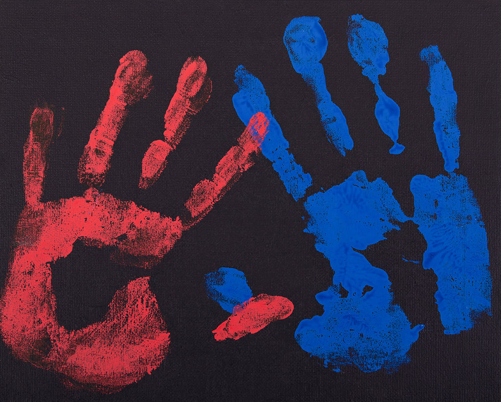 ФРЕЯ SLPR-001 Набор для раскрашивания с красками 20 х 25 см Отпечатки рук влюбленных