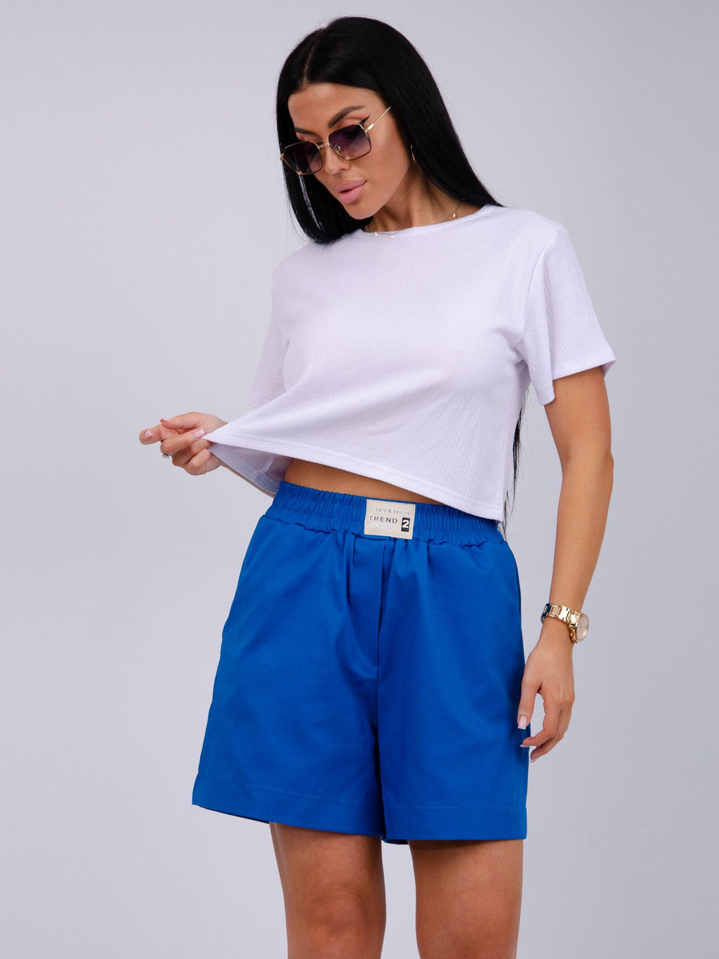 Шорты Сати, сатин хлопок 97% - Малина фото 34