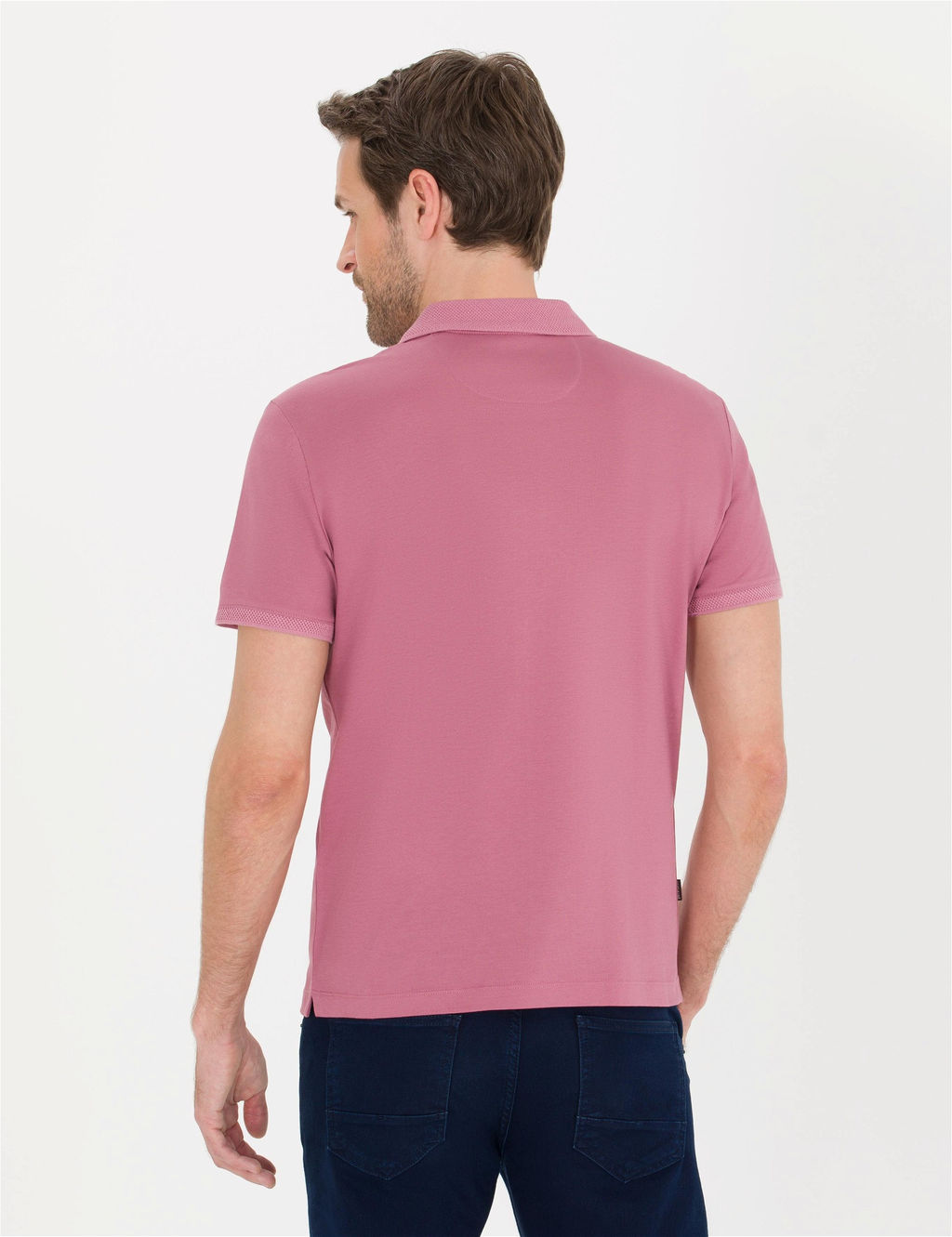 Pembe Slim Fit Polo Yaka Merserize Ti__rt