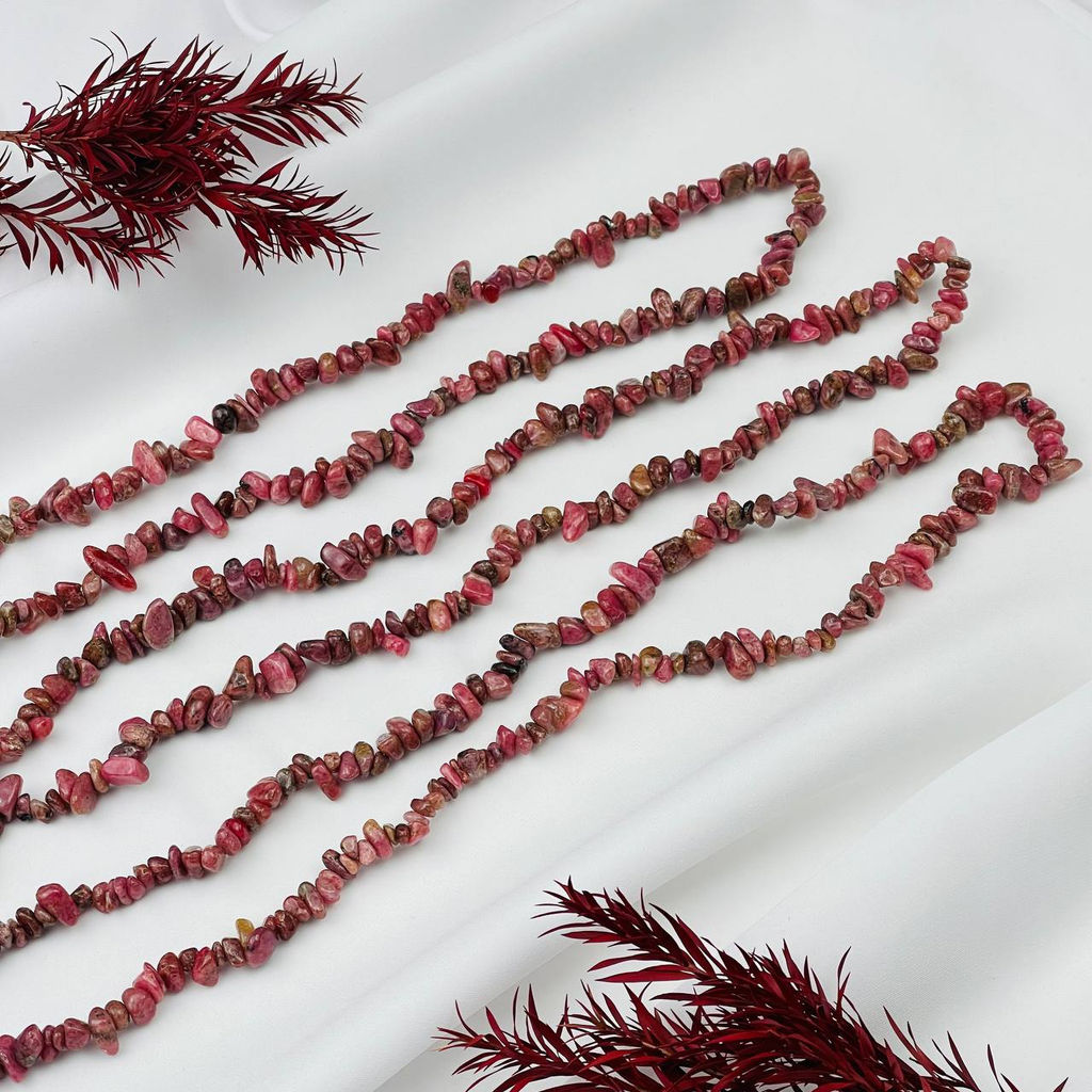 Бусины для украшений из Родонита крошка