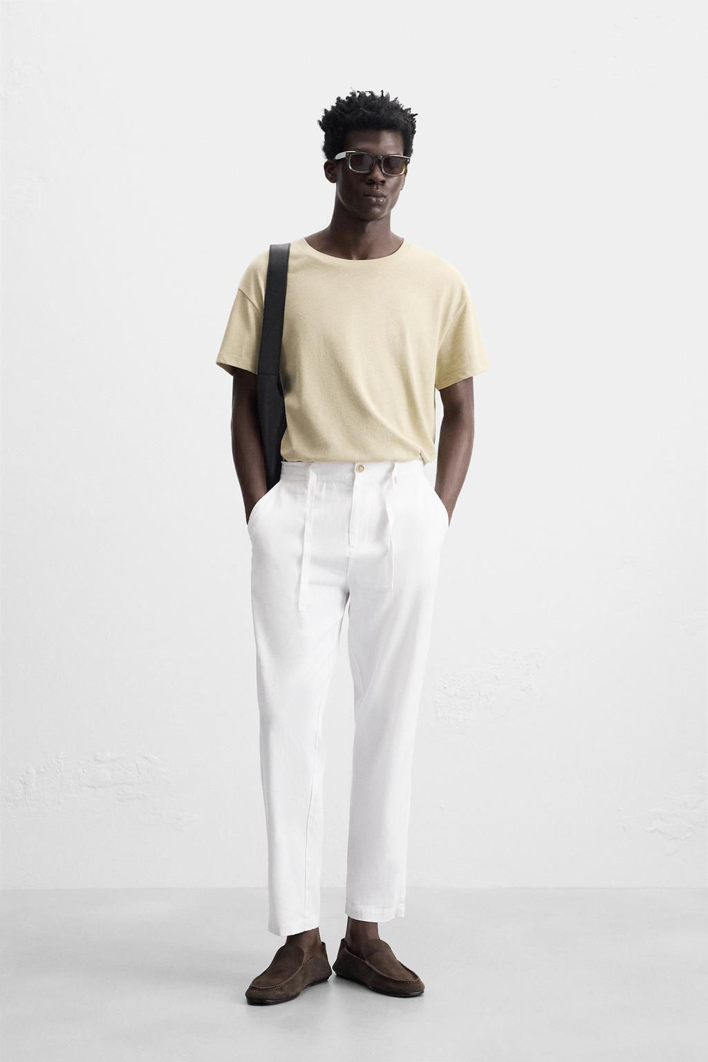 LINEN BLEND TROUSERS - Zara фото 10