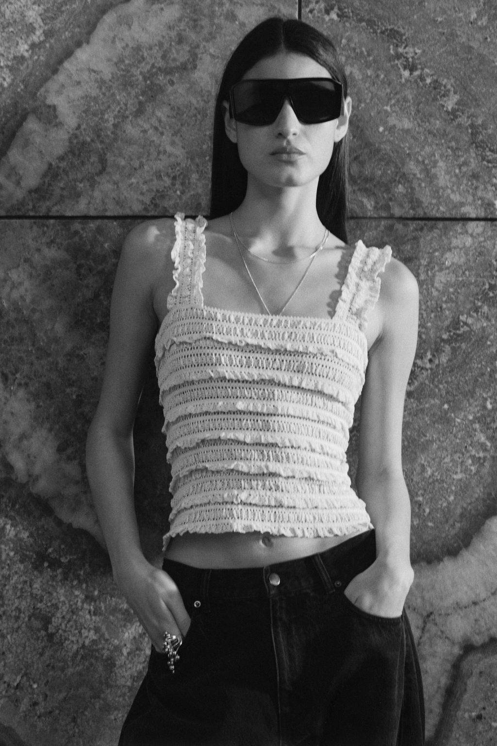 Top de tirantes en punto de encaje - H&m фото 4