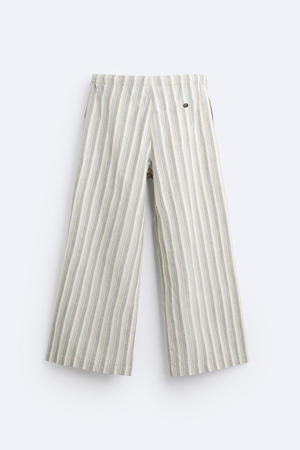 WIDE-FIT STRIPED TROUSERS - LIMITED EDITION - Zara фото 8