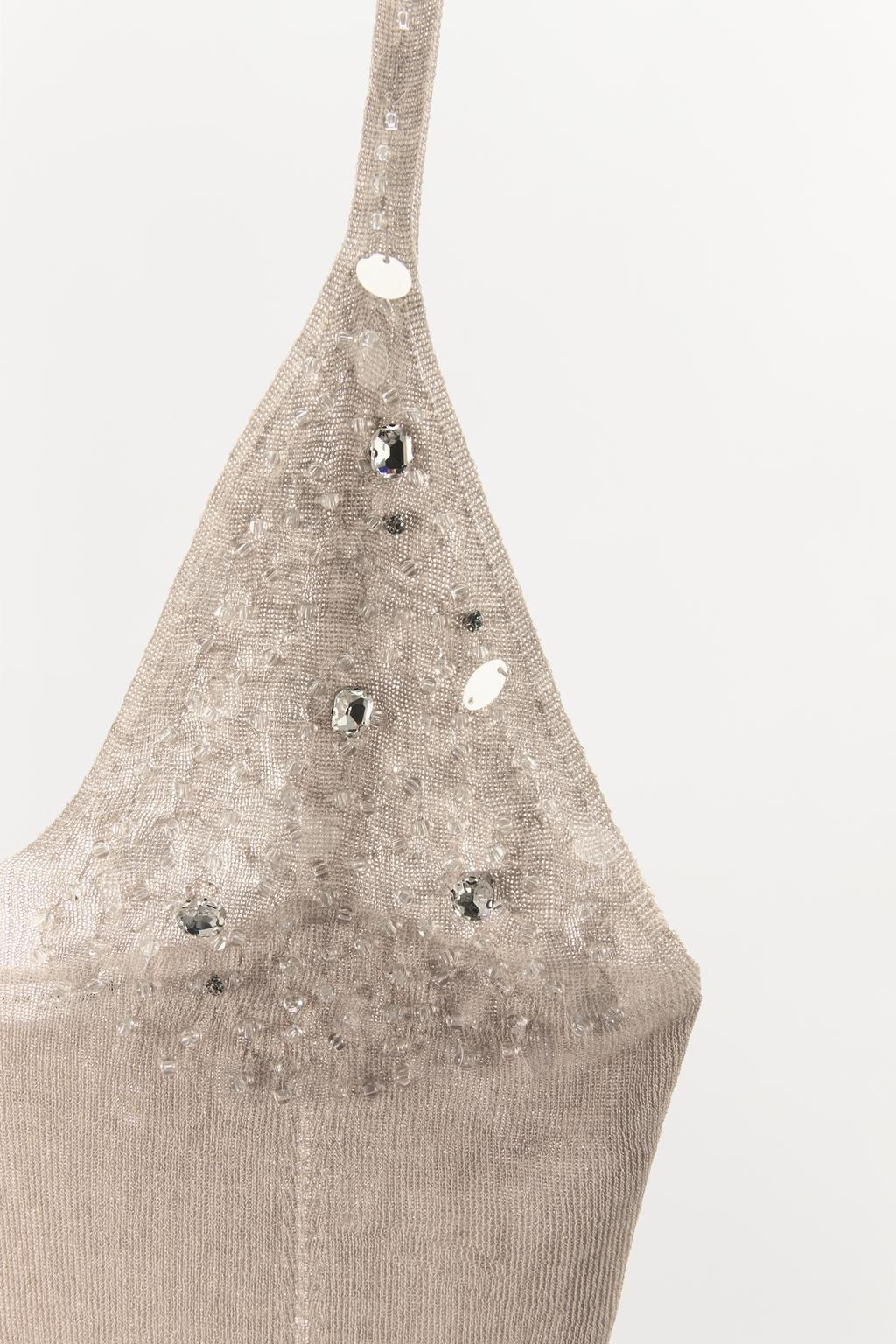 FINE KNIT TOP WITH JEWELS AND BEADS - Zara фото 7