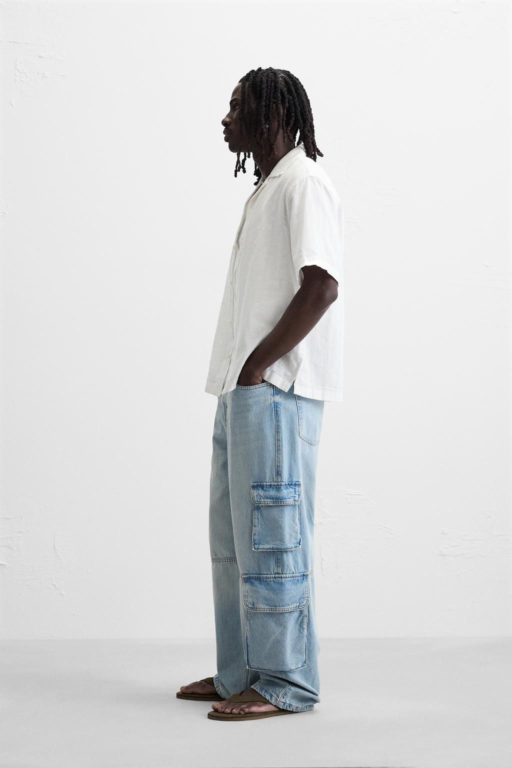 TEXTURED DENIM SHIRT - Zara фото 20