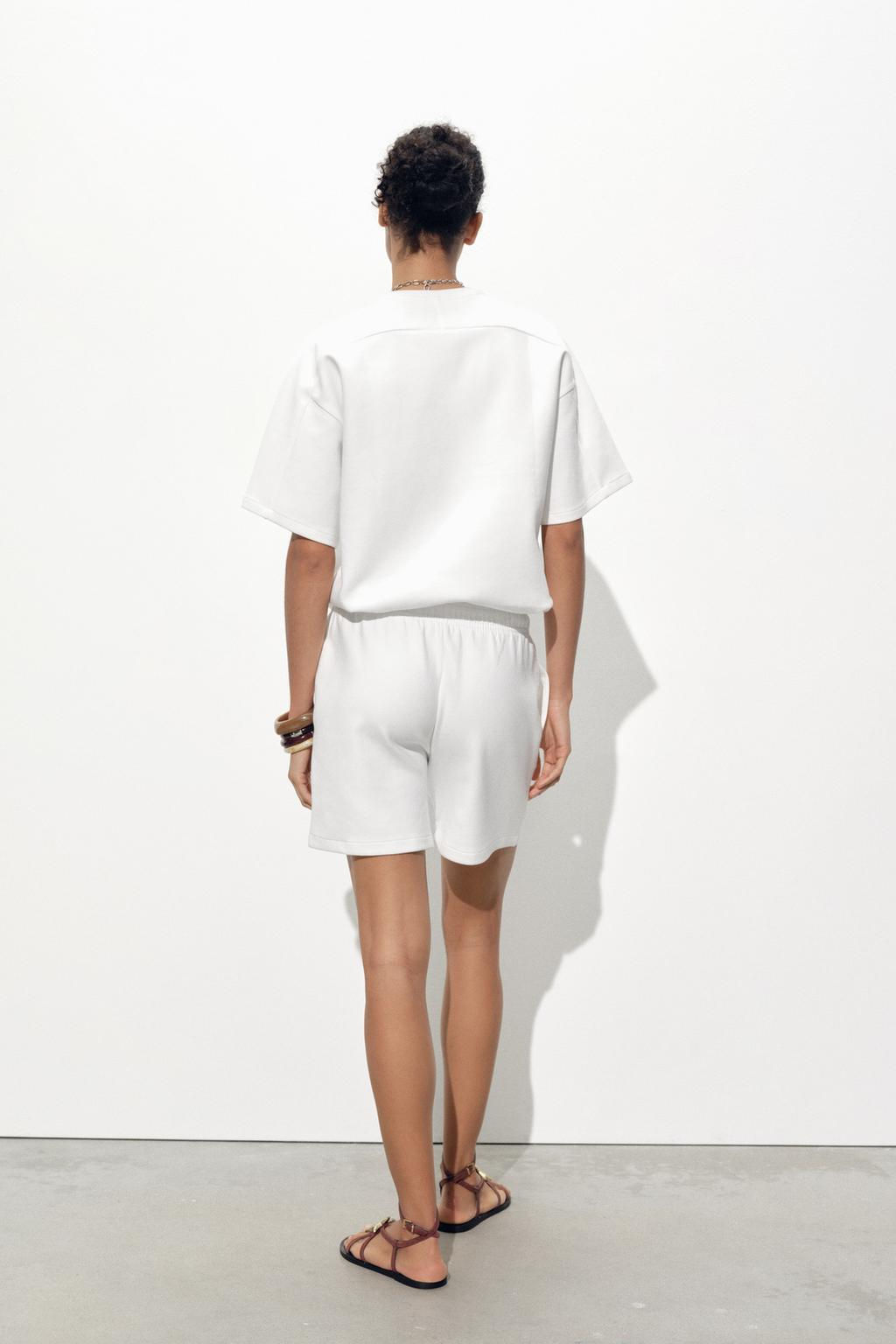 SHORT SLEEVE INTERLOCK SWEATSHIRT - Zara фото 5