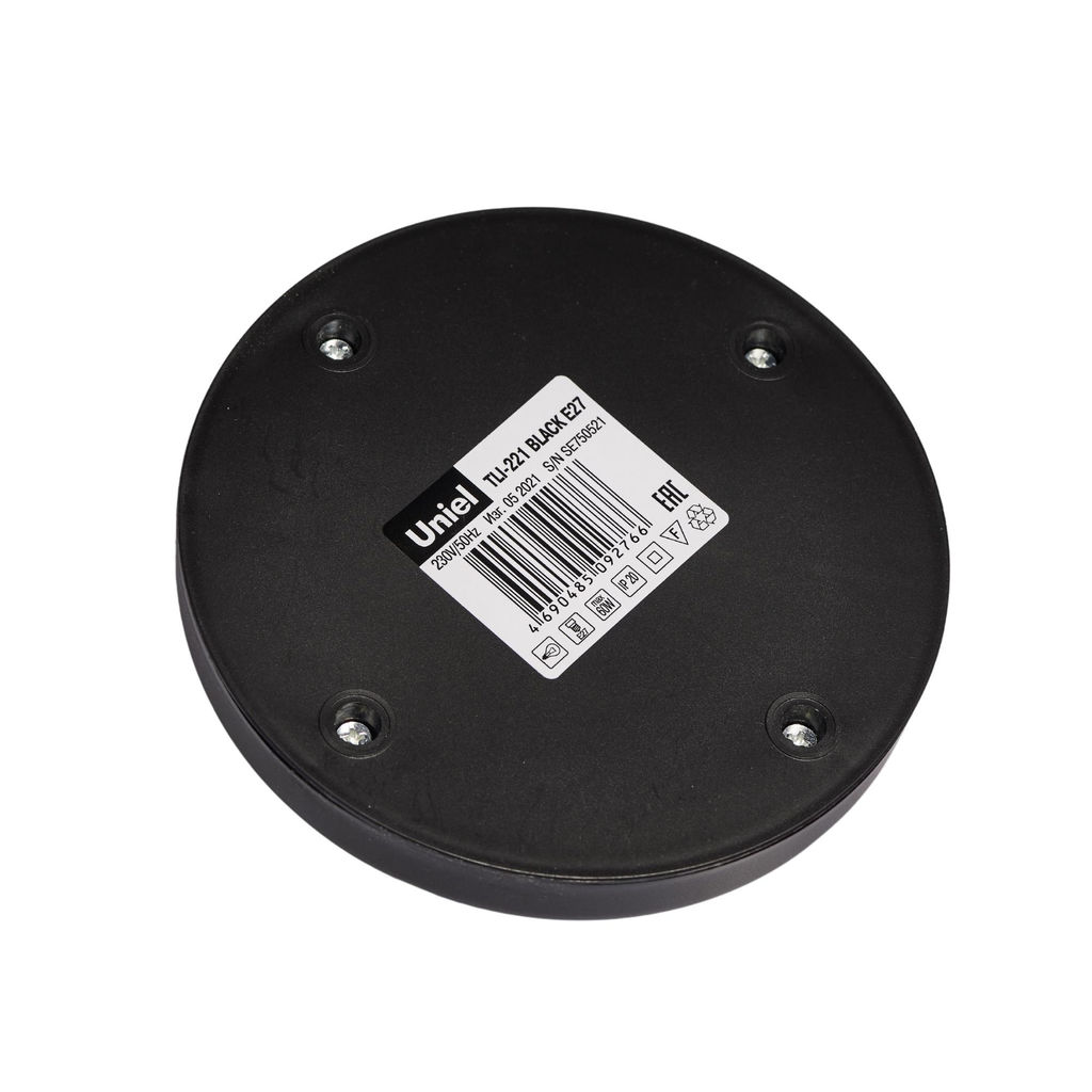 TLI-221 BLACK E27 Светильник настольный. Цоколь Е27. 60W. Механический выключатель. Черный. ТМ Uniel