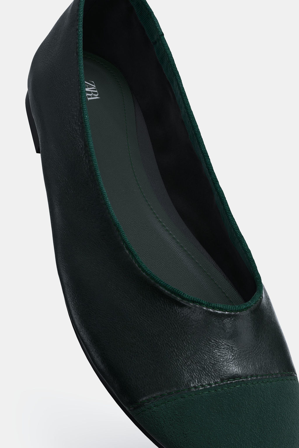 LEATHER BALLET FLATS - Zara фото 6