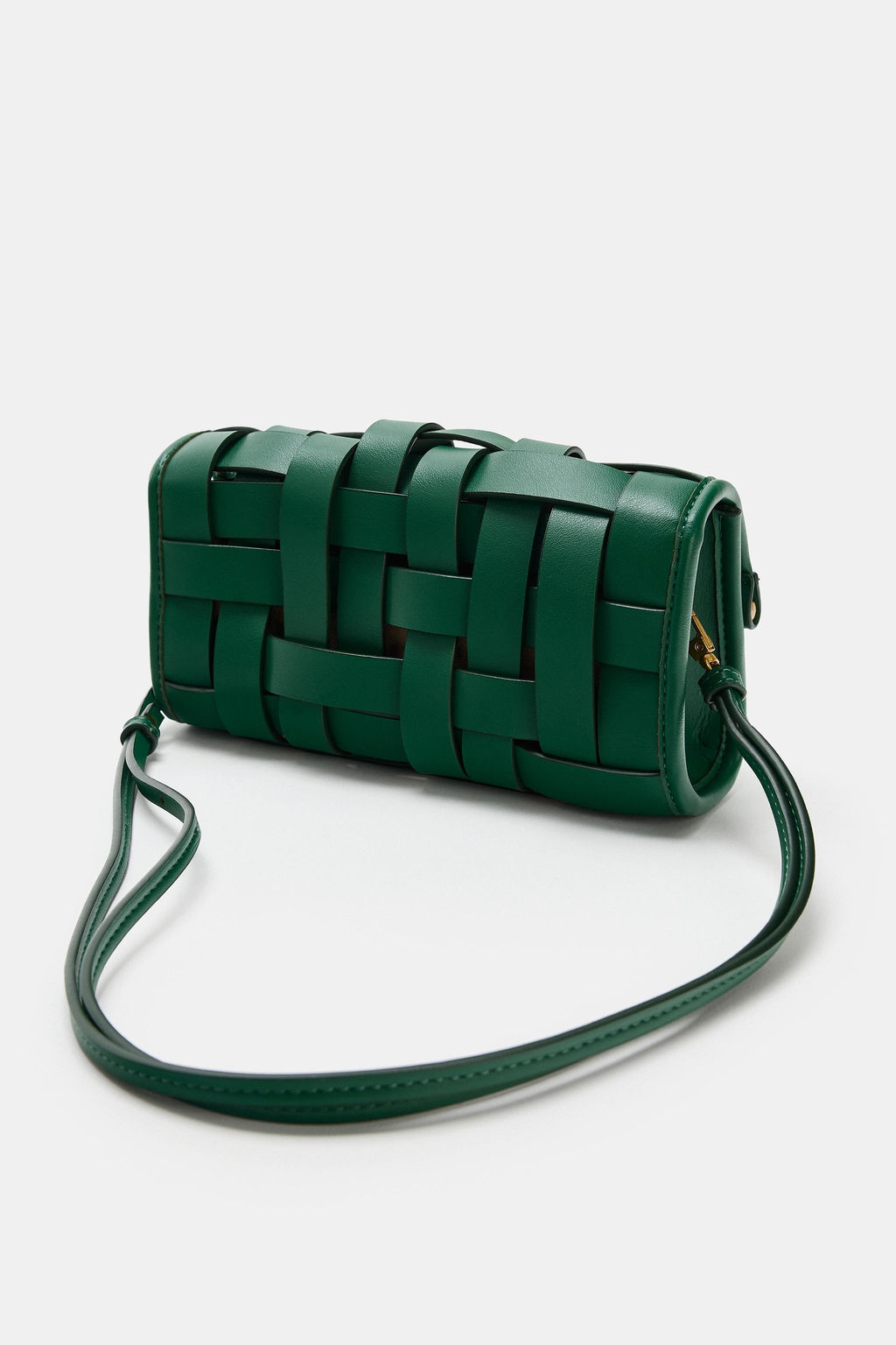 BOLSO EFECTO TRENZADO / Verde - Zara фото 3