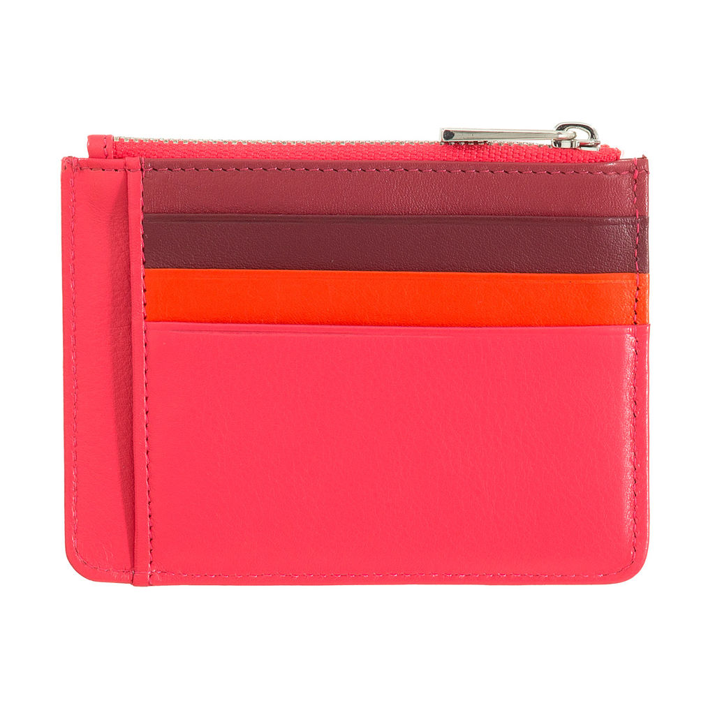 Итальянский кожаный кардхолдер DuDu серии Tiago | малиновый - Dudubags фото 4