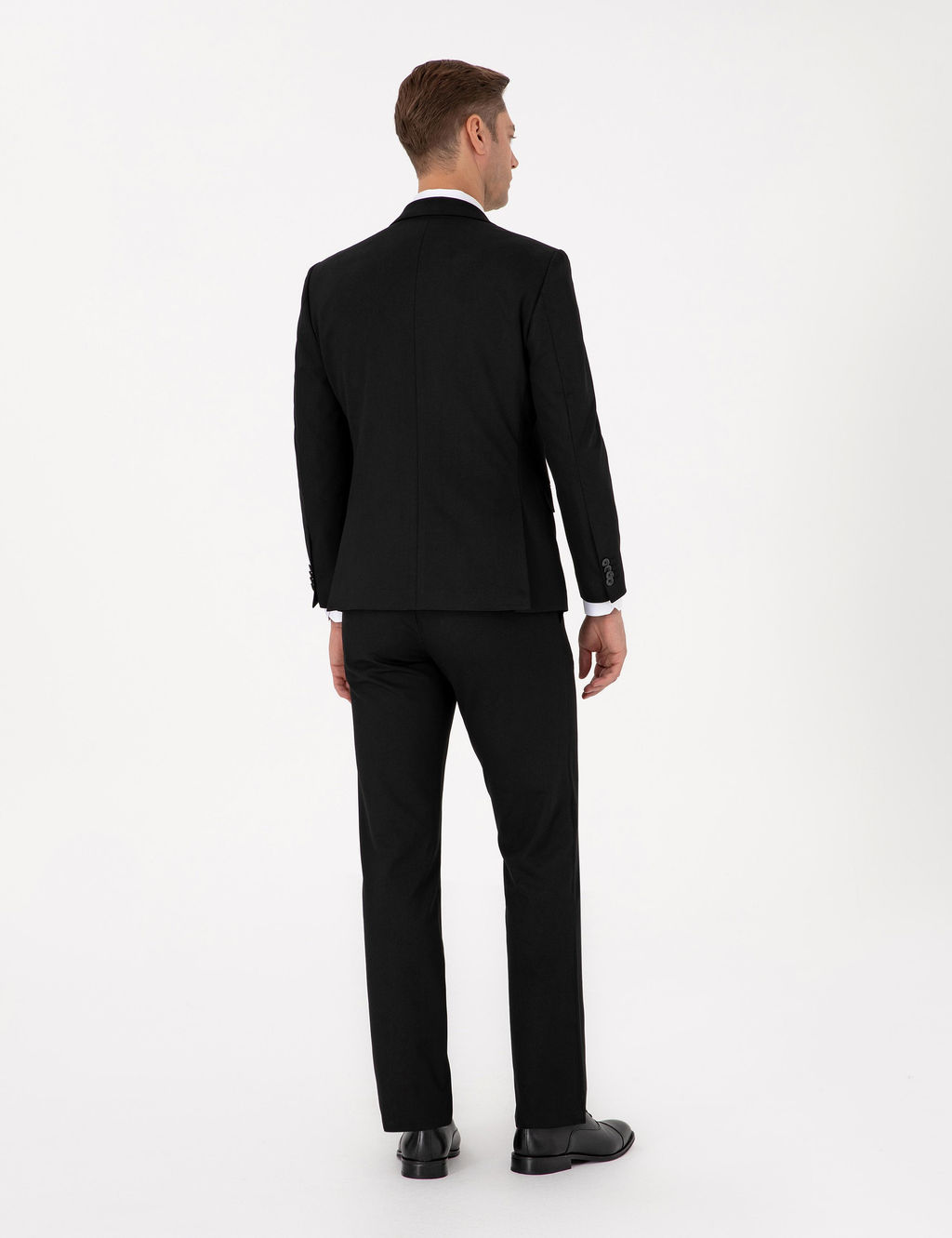 Siyah Slim Fit Yelekli Tak_m Elbise
