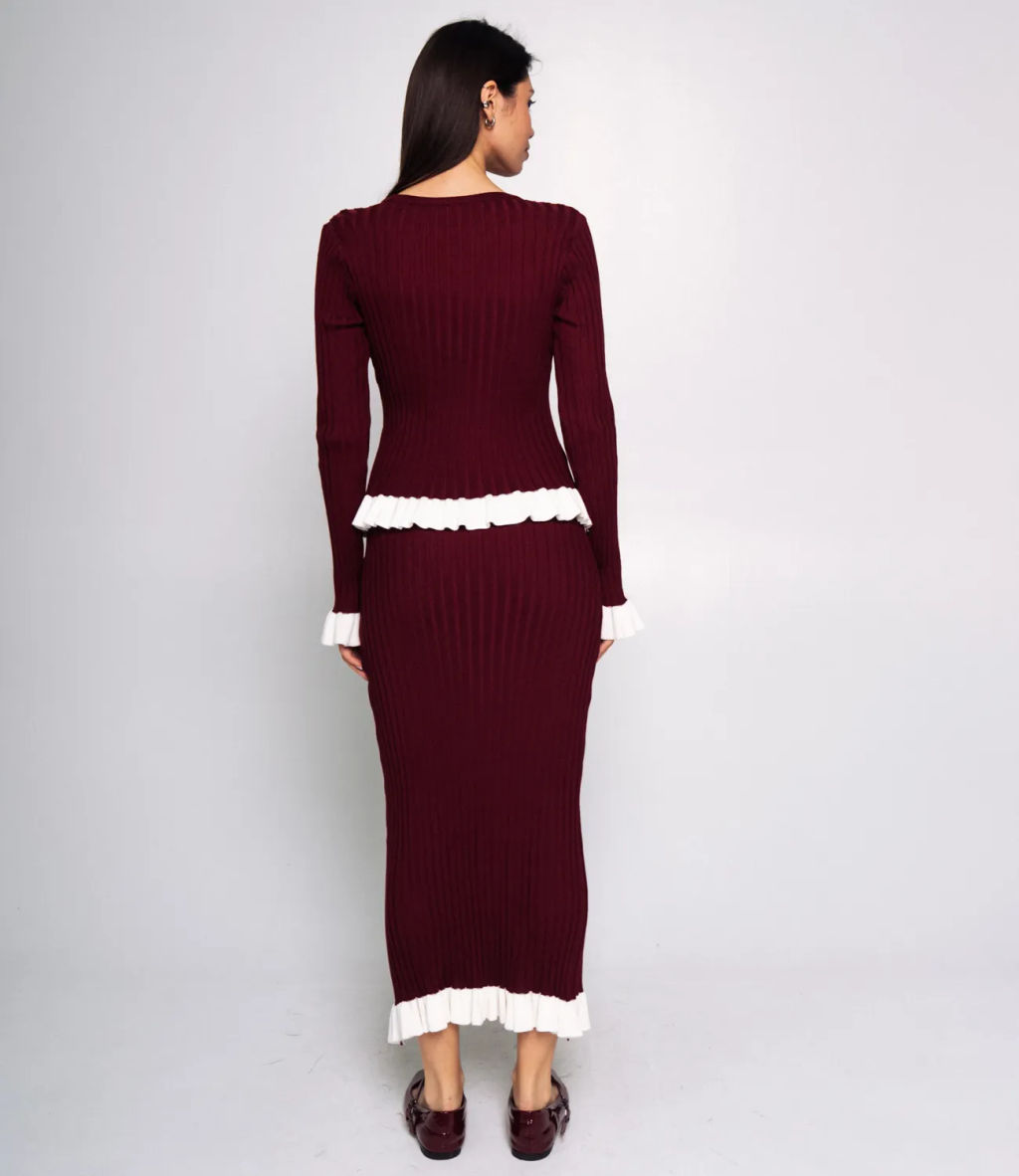 Костюм #КТ4050, бордовый