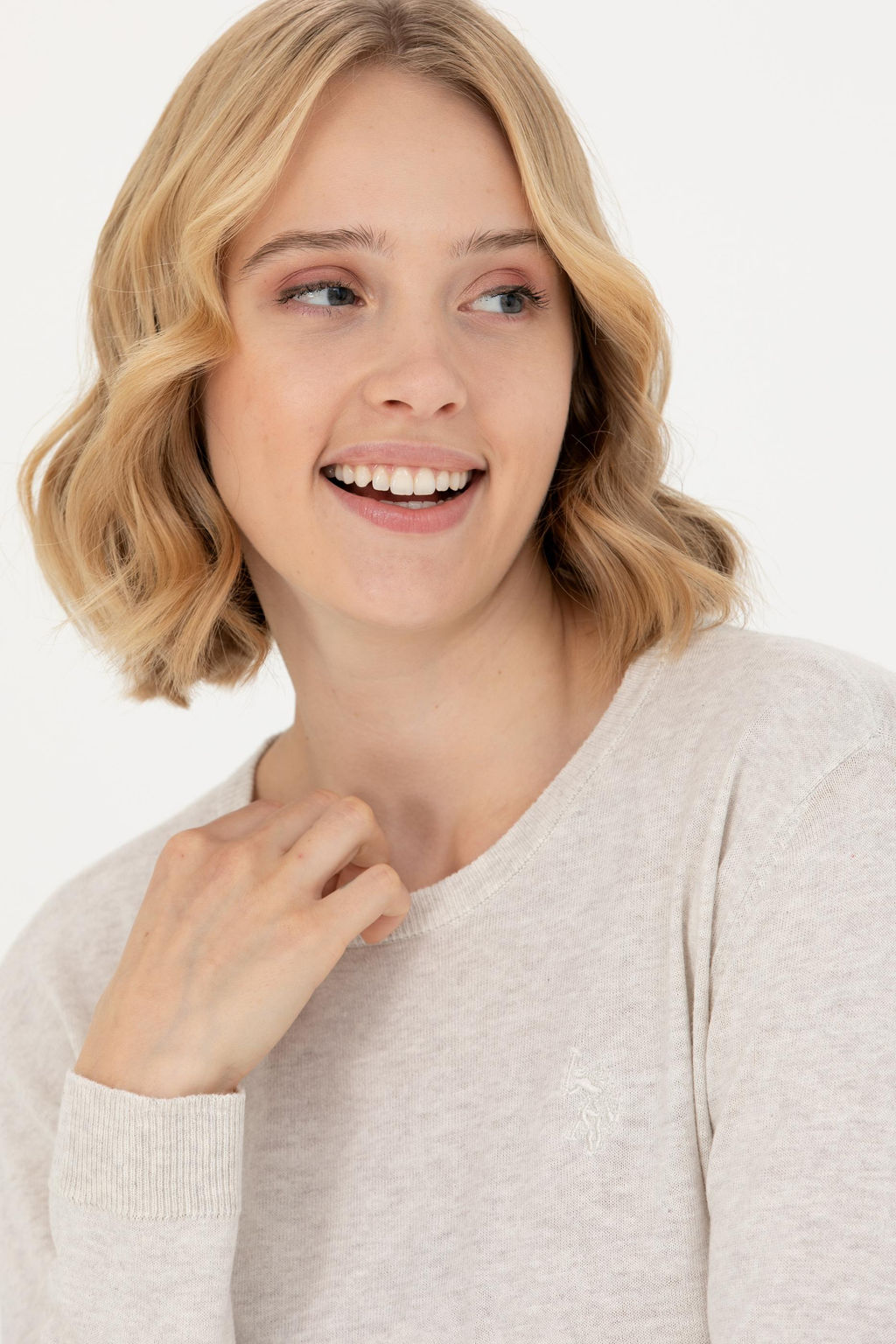 U. S. Polo Assn Женский базовый свитер с круглым вырезом и каменным меланжом - U.s. polo assn фото 16