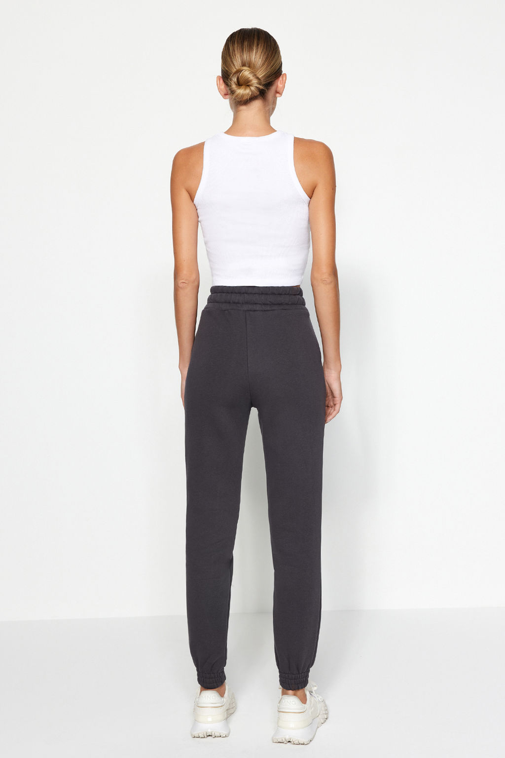 Antrasit Basic Jogger Kal?n Ici Polarl? Orme Esofman Alt? Pantolon TWOAW21EA0010