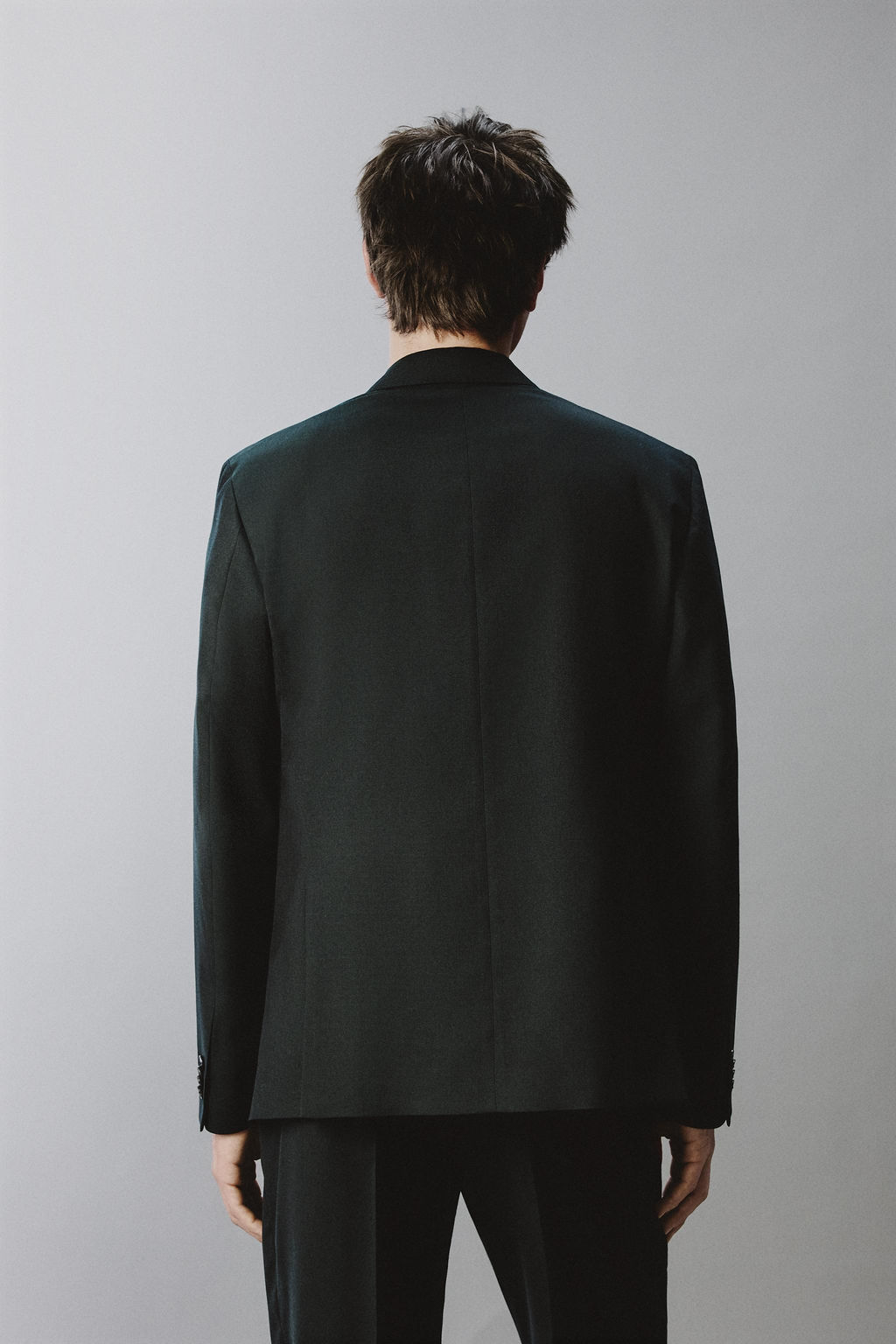 DOUBLE-BREASTED WOOL BLEND SUIT BLAZER - Zara фото 12