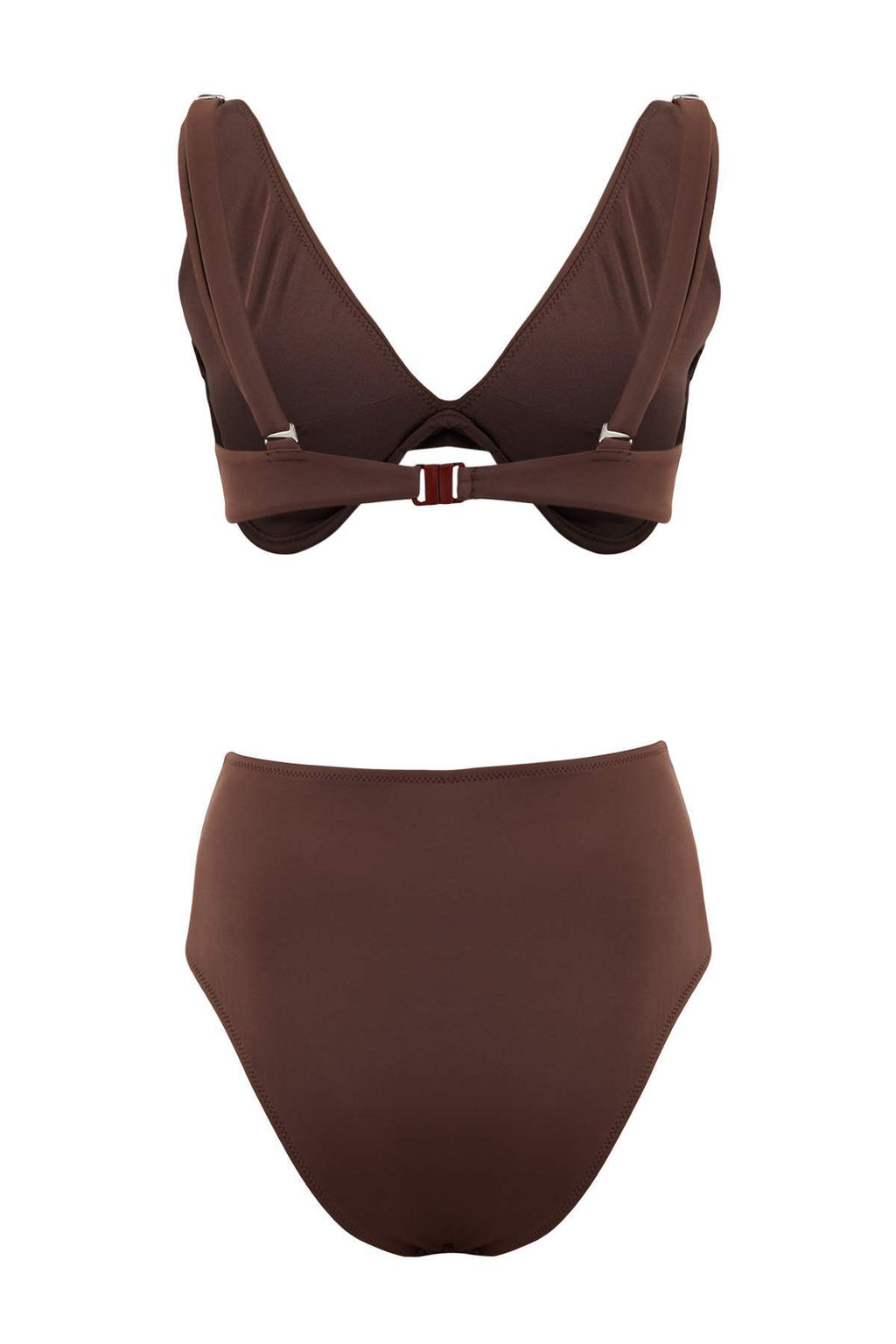Kahverengi Balconette Kapl? Yuksek Bel Regular Bikini Tak?m? TBESS26BT00017 - Trendyolmilla фото 2
