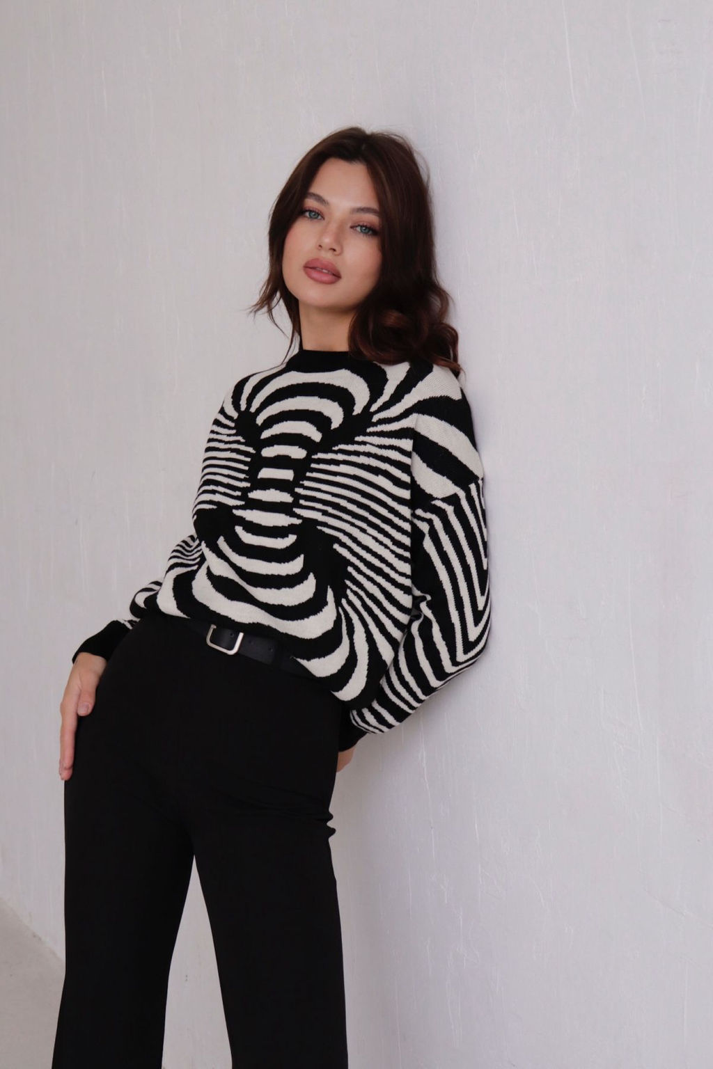 10446 Джемпер чёрно-белый - Martichelli фото 14