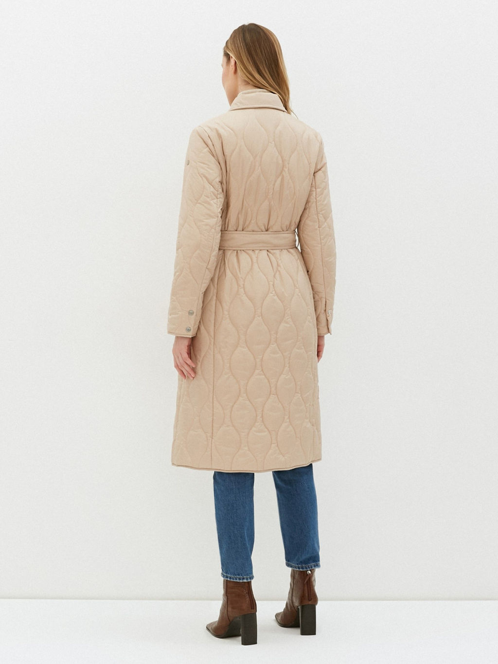 Conso/SL 220117 - light beige Утепленное Пальто  фото 12