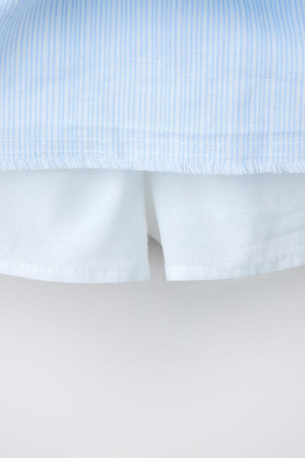 FALDA VOLANTES CON LINO Y ALGOD?N / Azul / Blanco - Zara фото 4