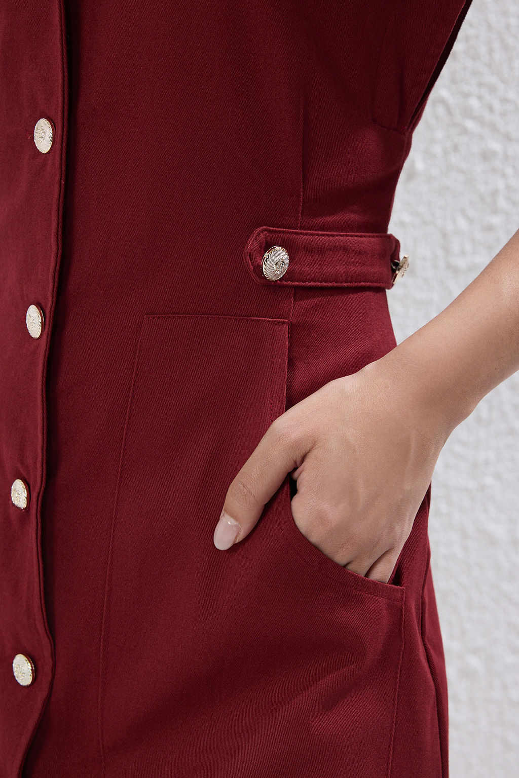 TRENDYOLMILLA Ekru Dugme Detayl? Gabardin Mini Dokuma Gomlek Elbise TWOSS22EL2970 фото 30