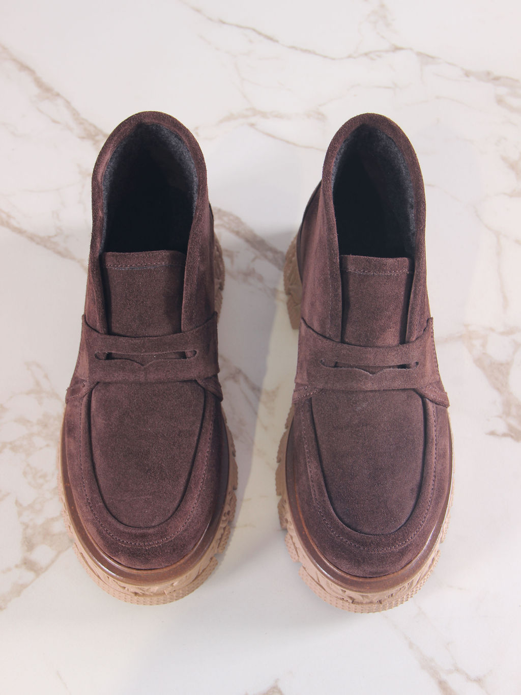 Полуботинки EDART 304.PODYUM141br. Коричневая замша/байка - Ed'art фото 3