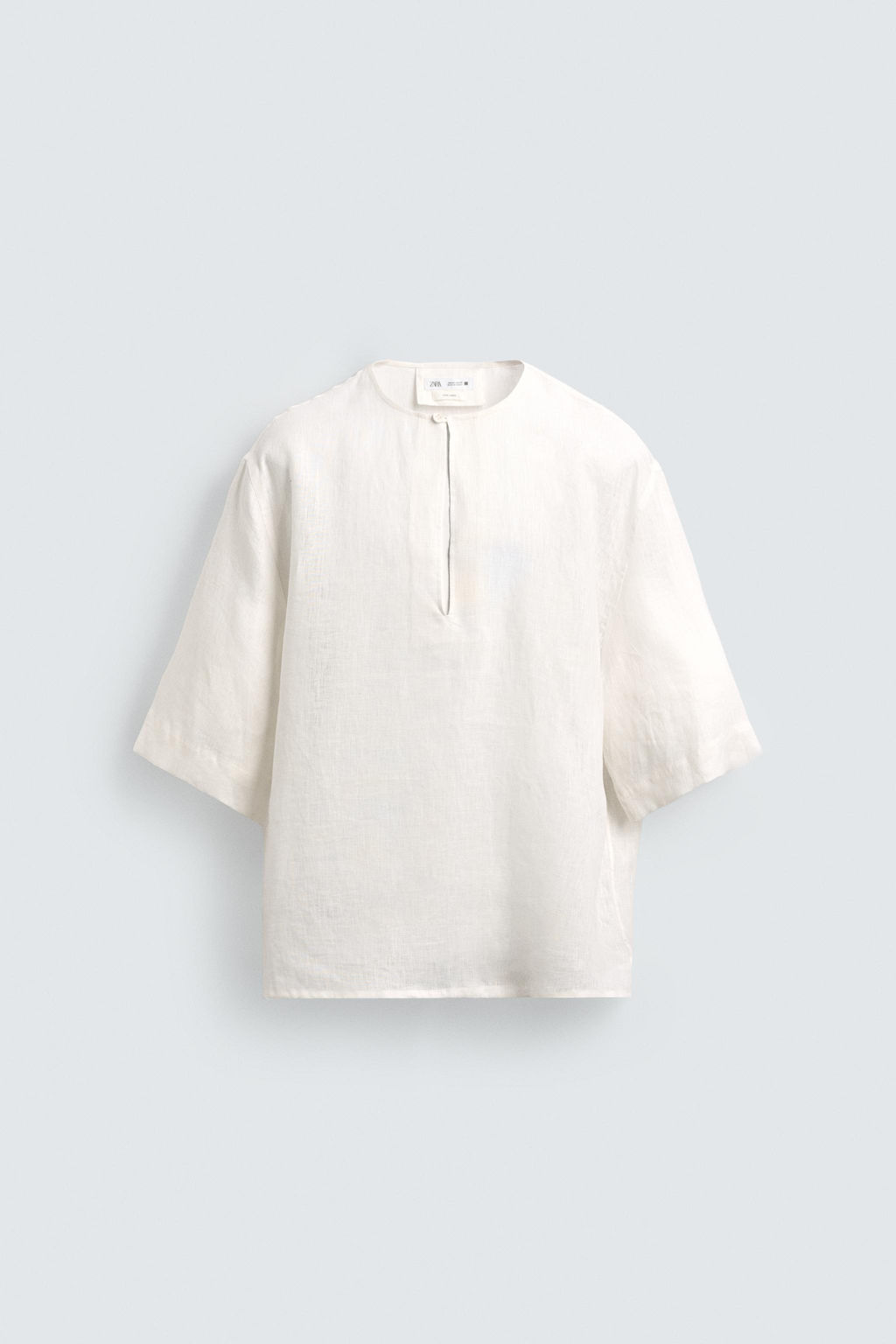 CAMISA RELAXED FIT 100% LINO / Blanco roto - Zara фото 6