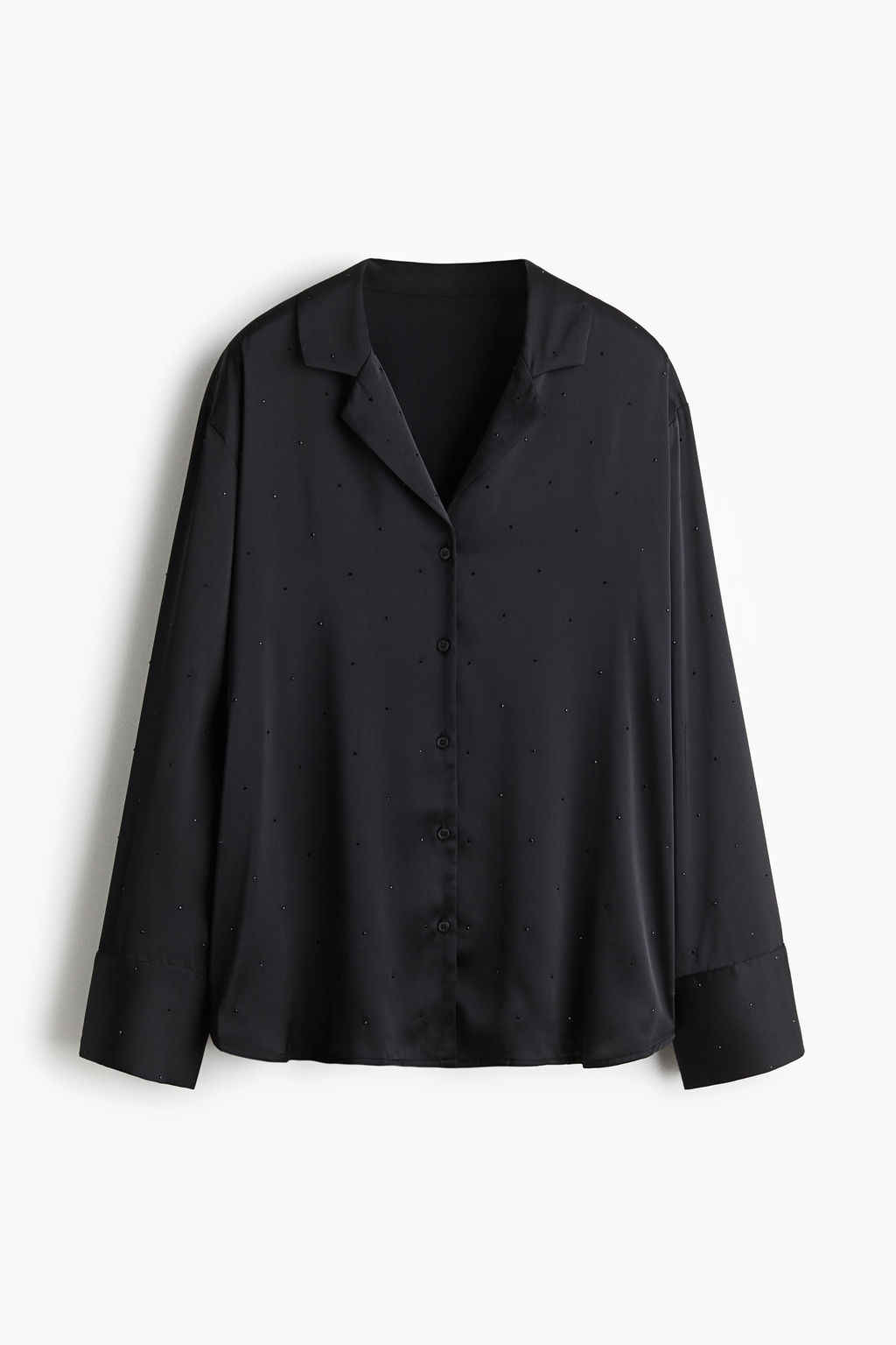 Camisa de pijama satinada con detalles decorativos - H&m фото 3