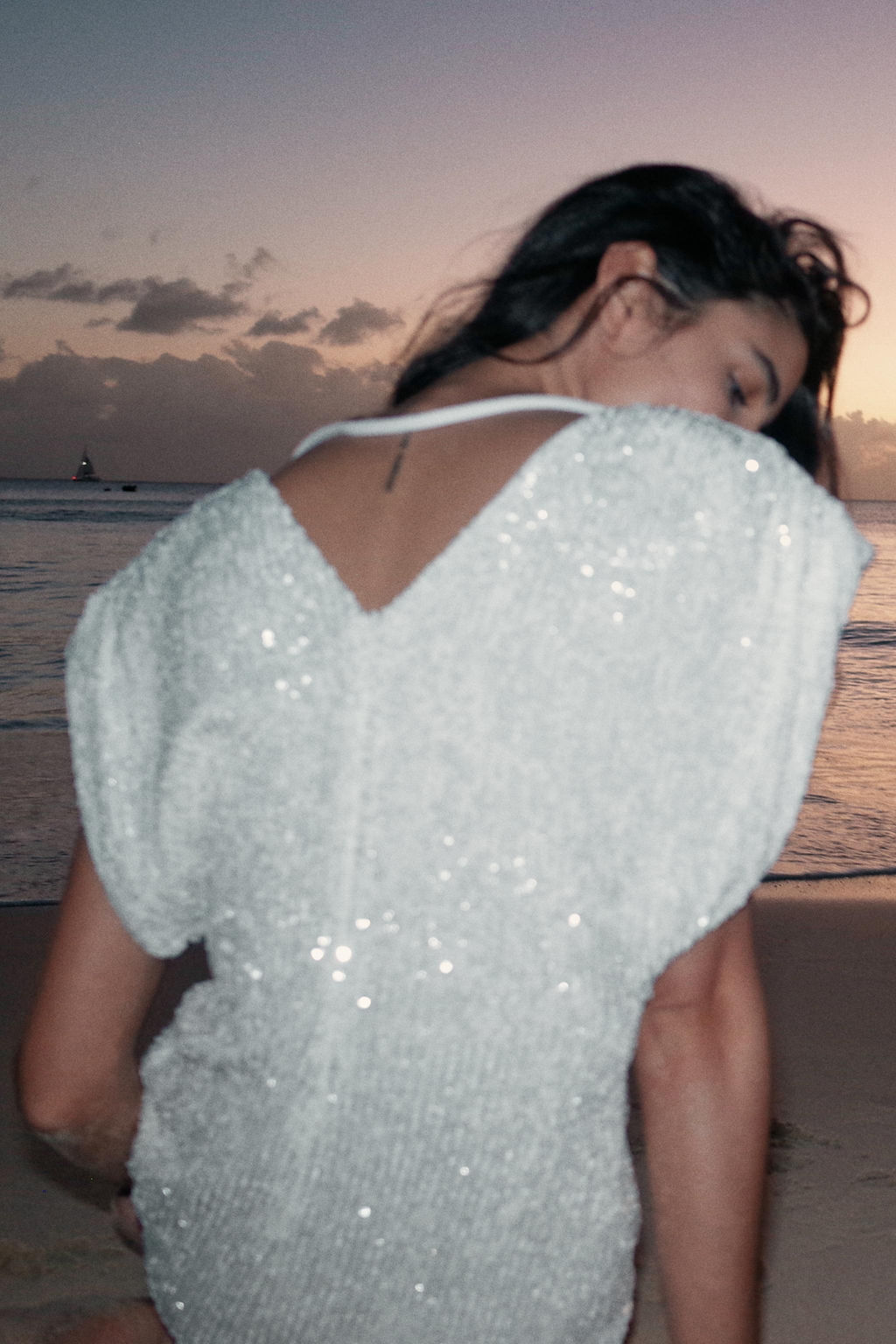 VESTIDO MINI LENTEJUELAS / Blanco - Zara фото 2