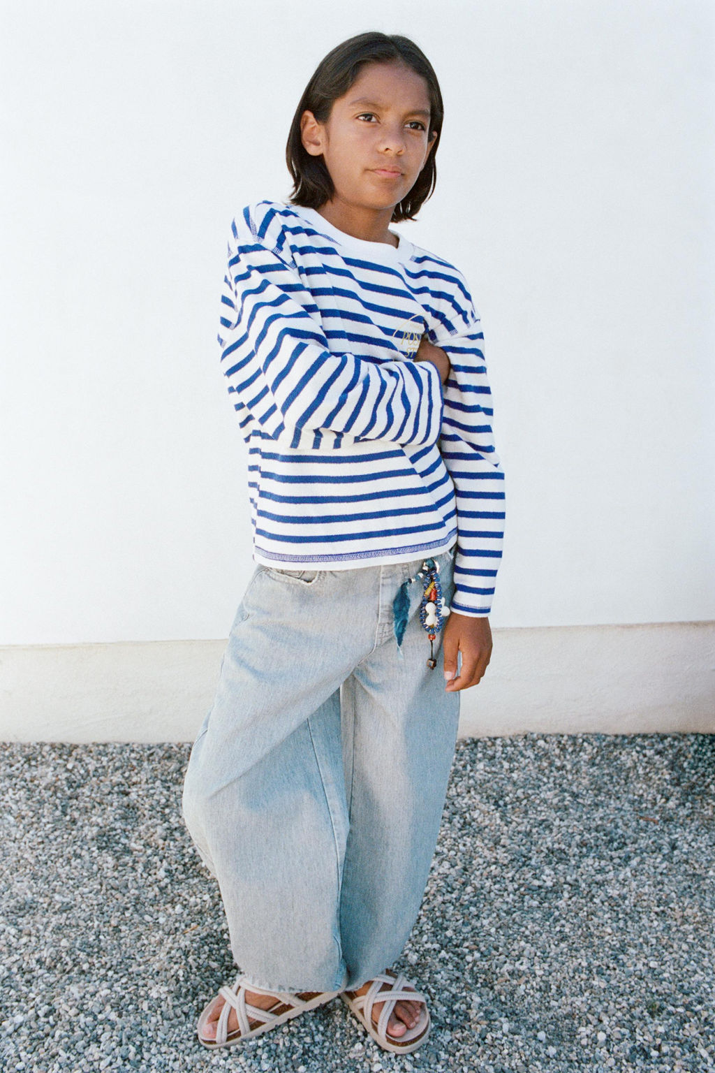CAMISETA RAYAS Y TEXTO / Azul - Zara фото 4