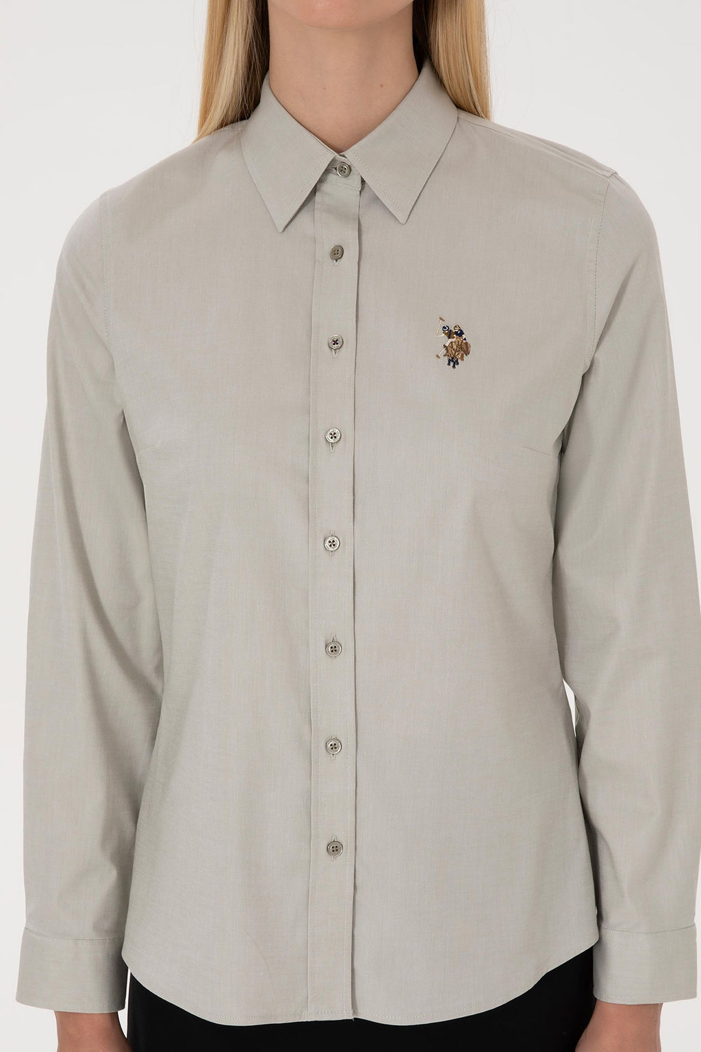 Kad_n A__k Haki Uzun Kollu Basic G_mlek - U.s. polo assn фото 6